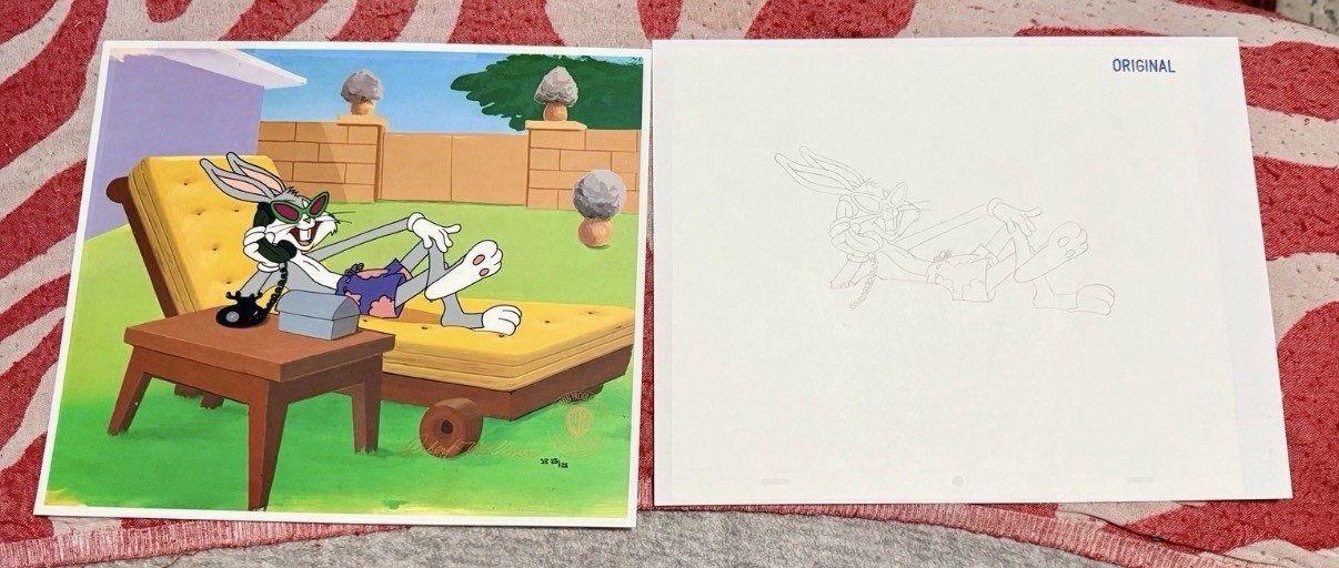 Bugs Bunny "Hollywood Hare" Numbered Limited Edition Animation Cel, COA AP 23/25 Bugs Bunny "Hollywood Hare" Numbered Limited Edition Animation Cel, COA AP 23/25
