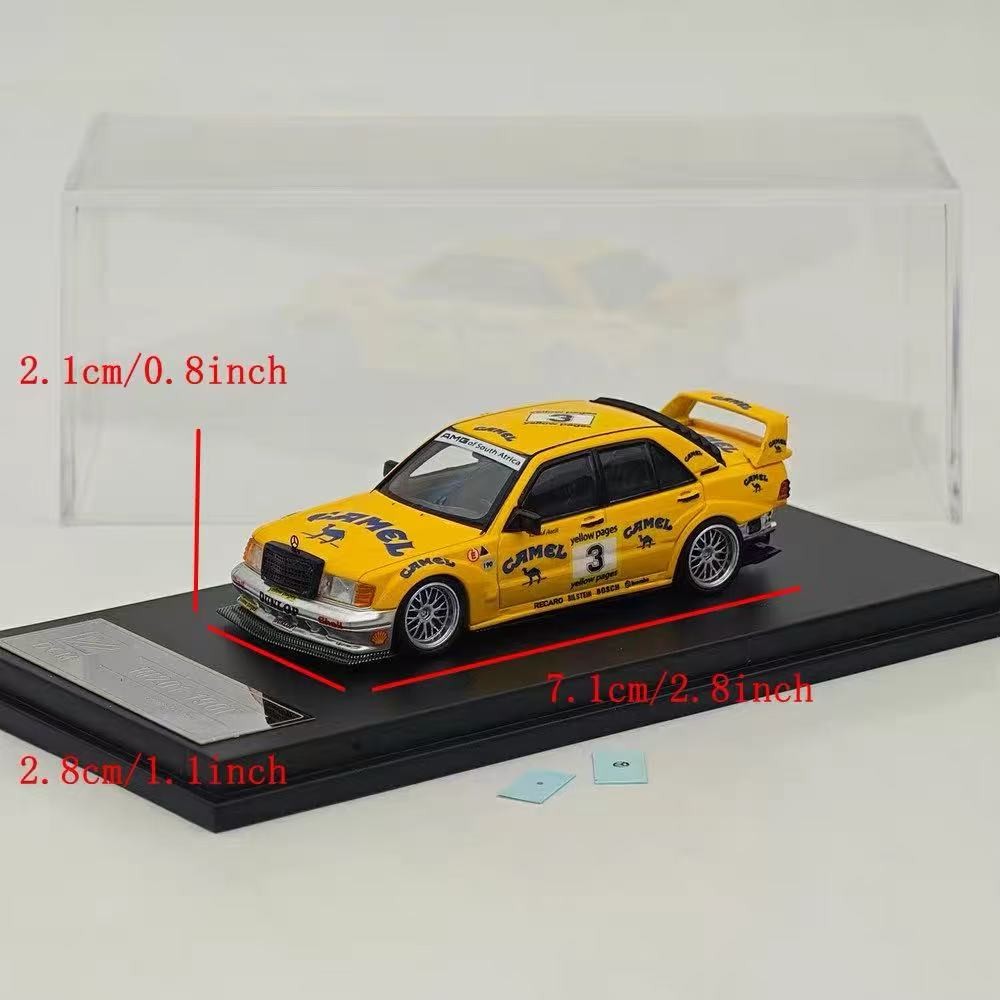 1/64 DCM 190E W201 #3 Camel Yellow Modified Diecast Metal Car BOY GIFT NIB
