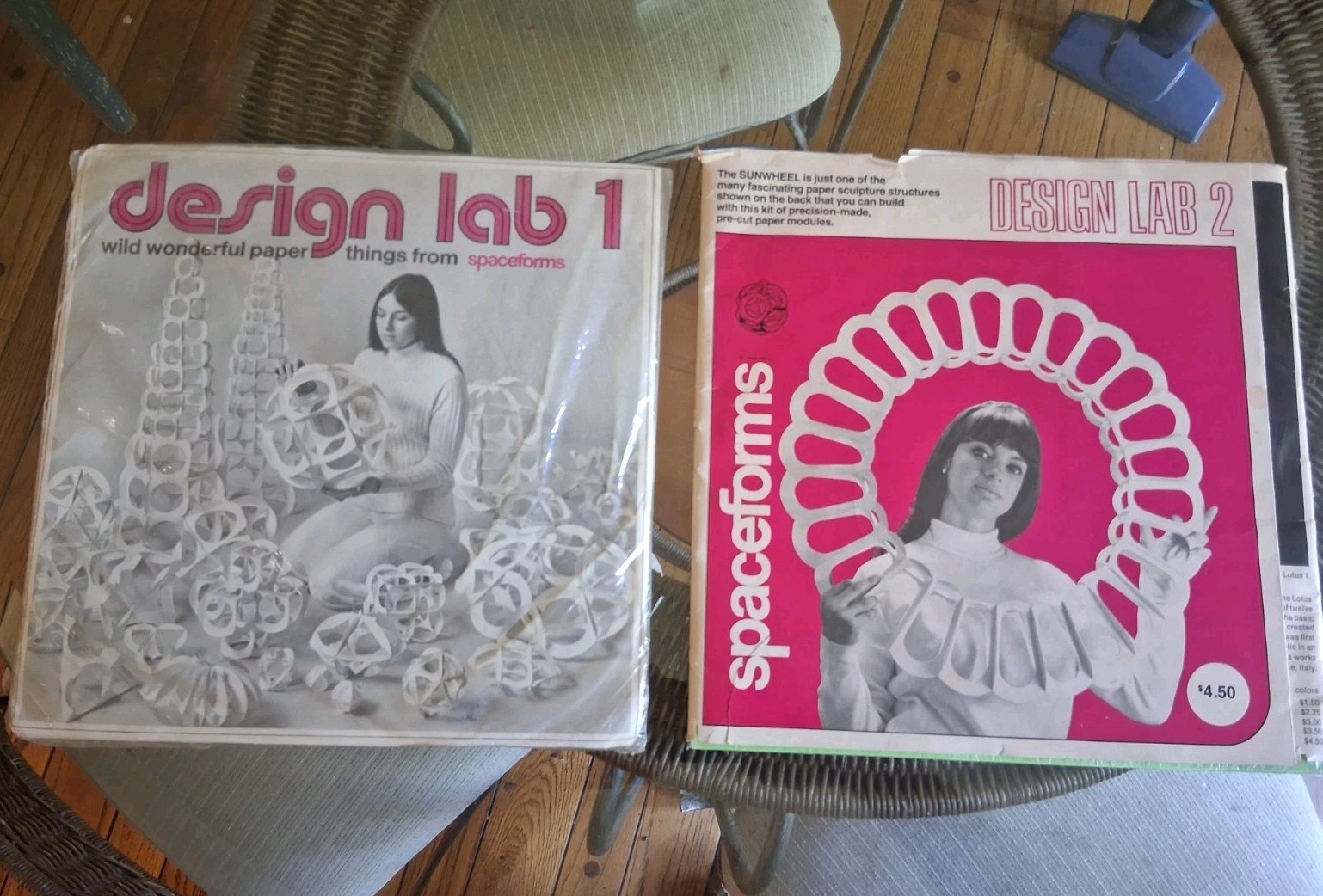 MCM Vintage Danish Mod Design Lab 1 & 2 Eames Paper Sculpture Unopened Unused NR