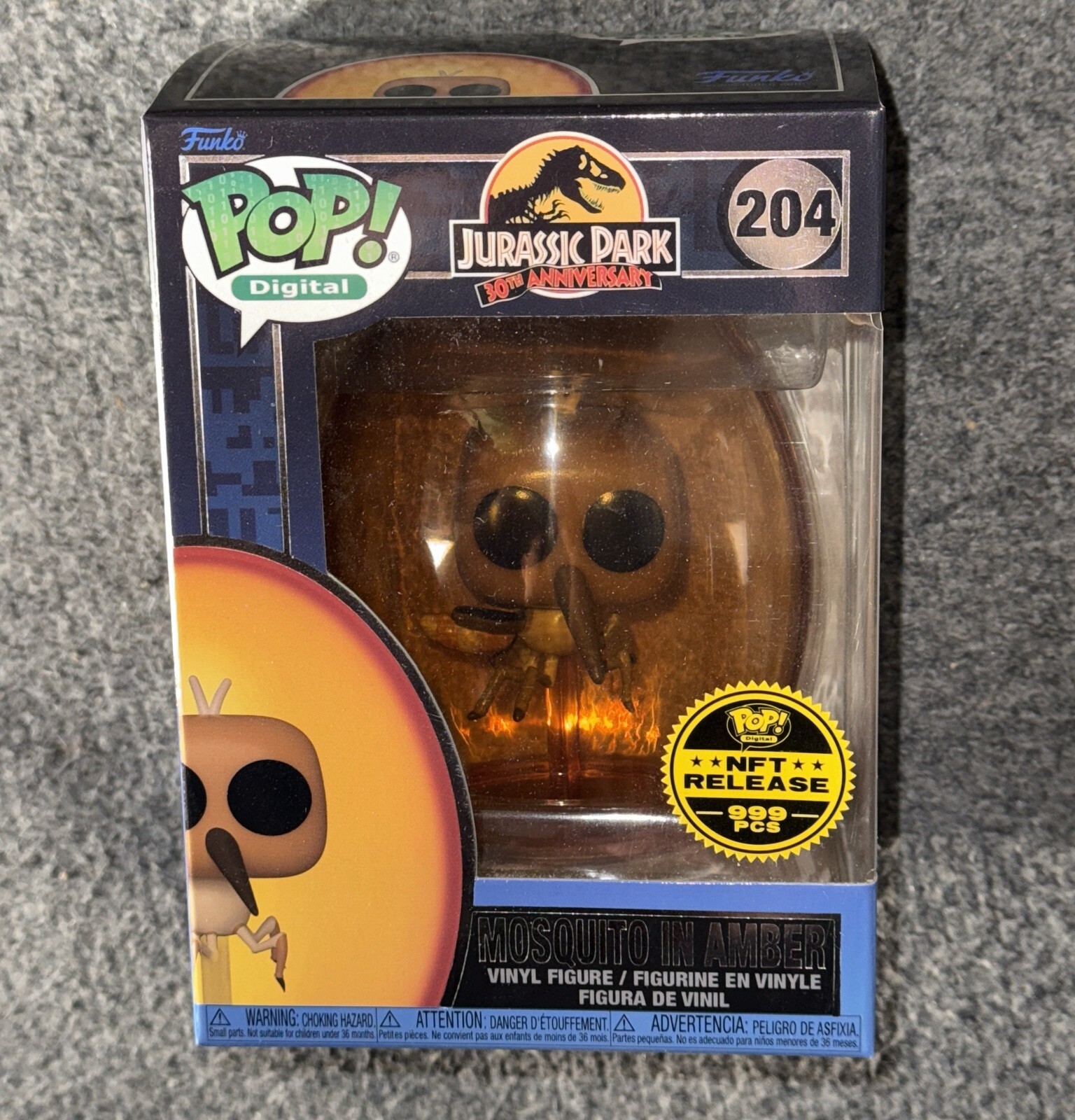 Funko Pop Digital Jurassic Park Mosquito In Amber Grail Limited Edition 739/999 Funko Pop Digital Jurassic Park Mosquito In Amber Grail Limited Edition 739/999
