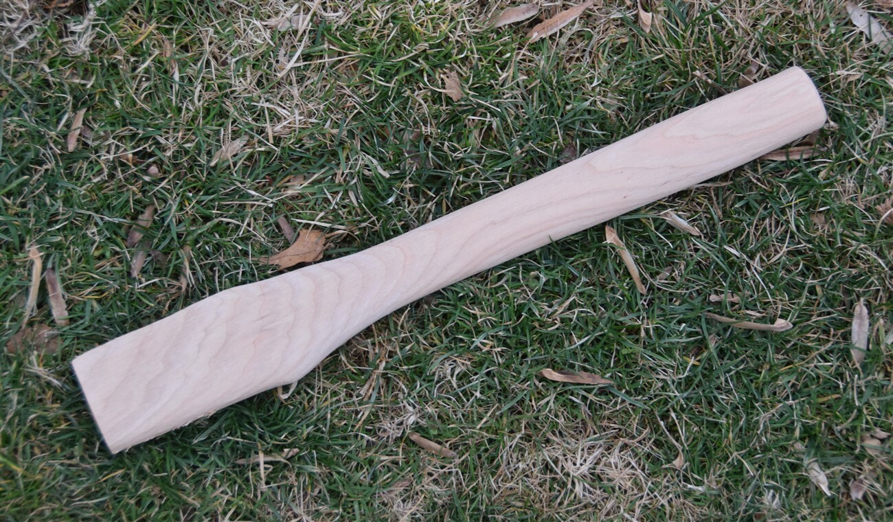 HICKORY 14-1/2" OFFSET BROAD HATCHET Axe HANDLE ~ Unfinished ~ Right Handed HICKORY 14-1/2" OFFSET BROAD HATCHET Axe HANDLE ~ Unfinished ~ Right Handed