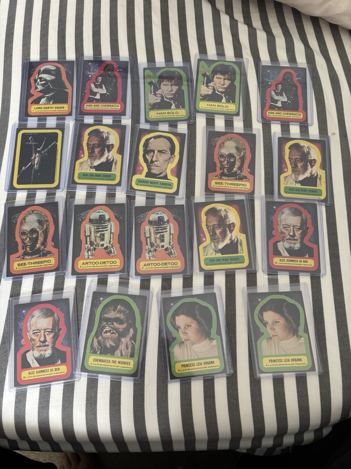 Lot of 19 1977 Topps Star Wars Stickers Excellent Condition Lot of 19 1977 Topps Star Wars Stickers Excellent Condition
