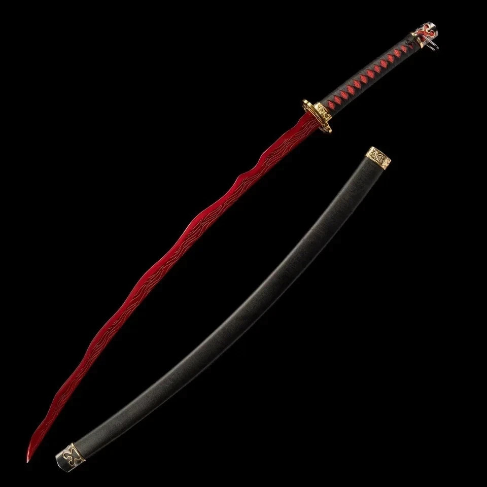 Handmade Rivers of Blood Replica Real-Elden Ring Samurai Katana Sword, Full Tang Handmade Rivers of Blood Replica Real-Elden Ring Samurai Katana Sword, Full Tang