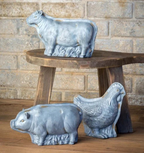 New Set/3 Resin Rustic Farm Animals Faux 3D Chocolate Molds Farmhouse Decor Only