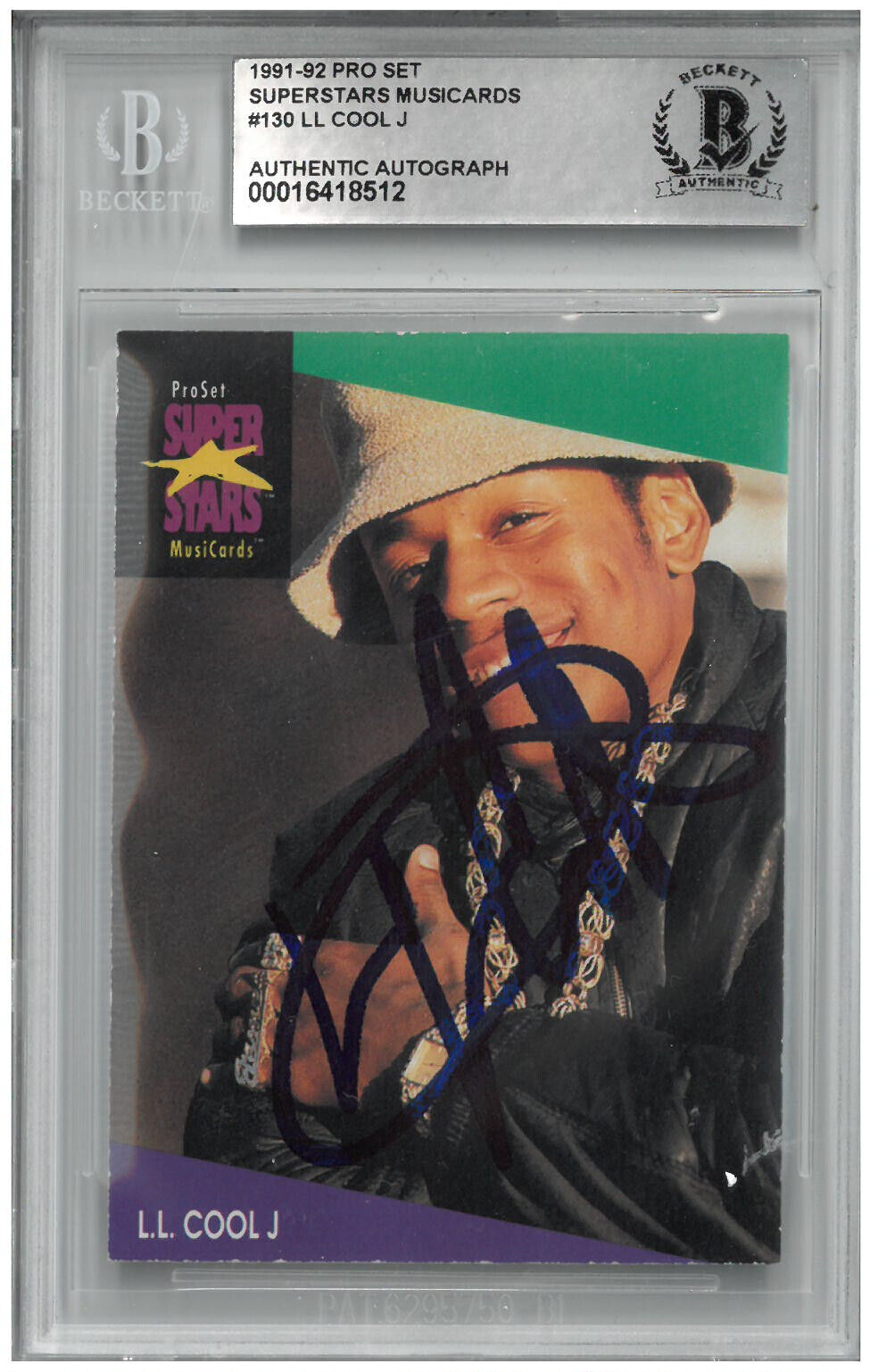 LL Cool J Signed Autograph Slabbed 1991-92 Pro Set Superstars Musicards Beckett