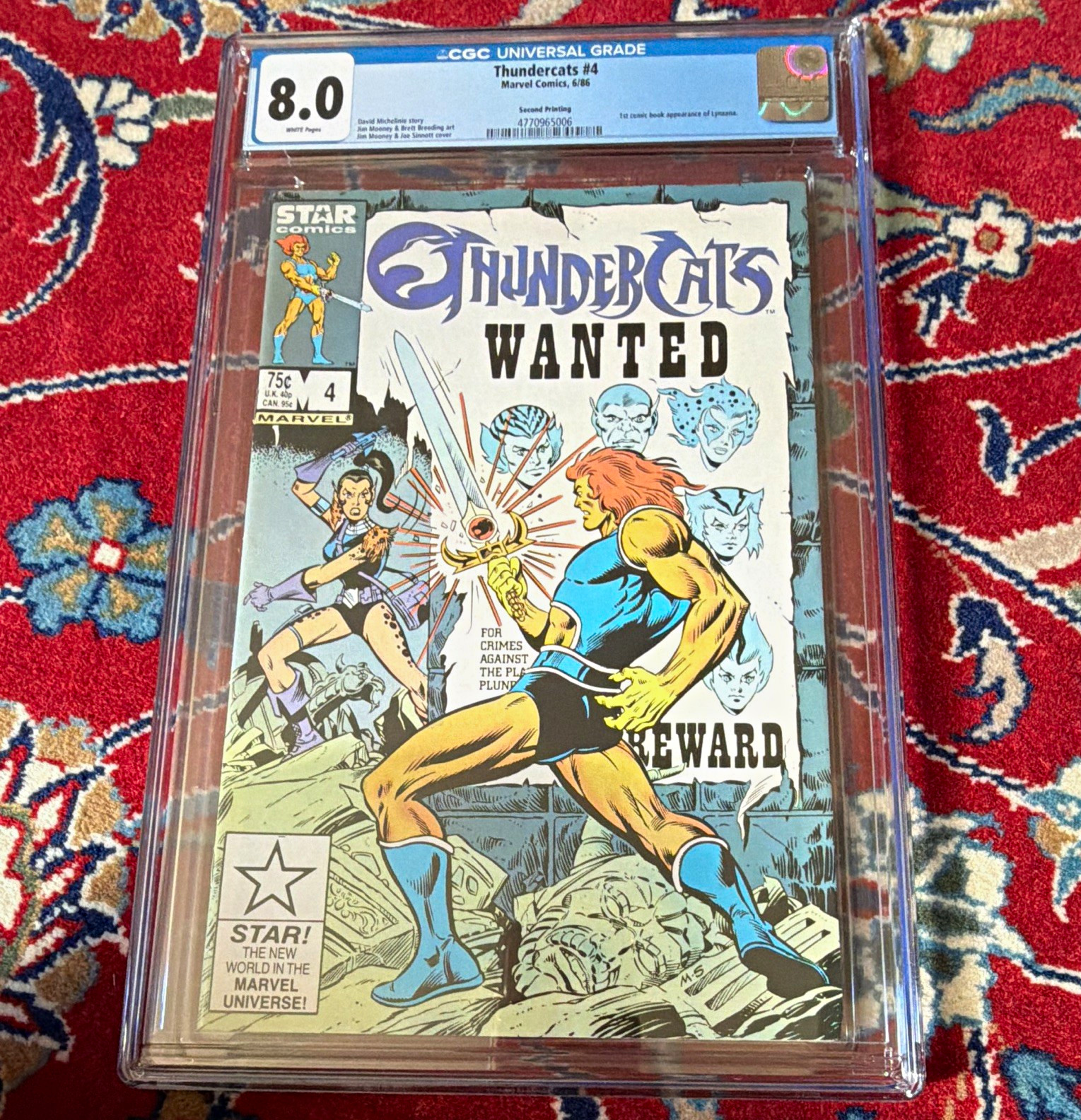 ThunderCats #4 CGC 8.0 (1986) Marvel Comics Second Printing Action Roy Thomas