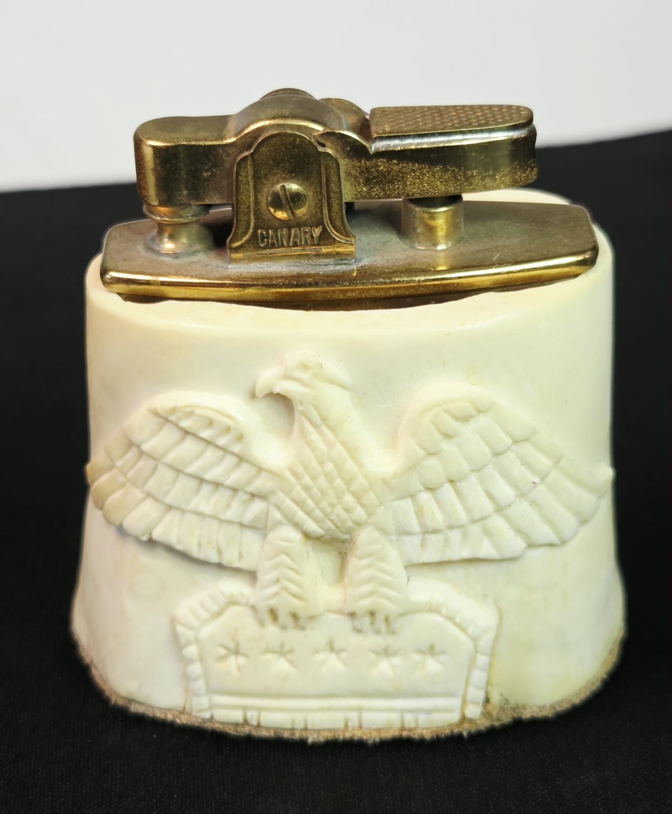 Vintage EBW 1972 Hand Carved Eagle Lighter Holder Canary Cigarette Lighter Vintage EBW 1972 Hand Carved Eagle Lighter Holder Canary Cigarette Lighter