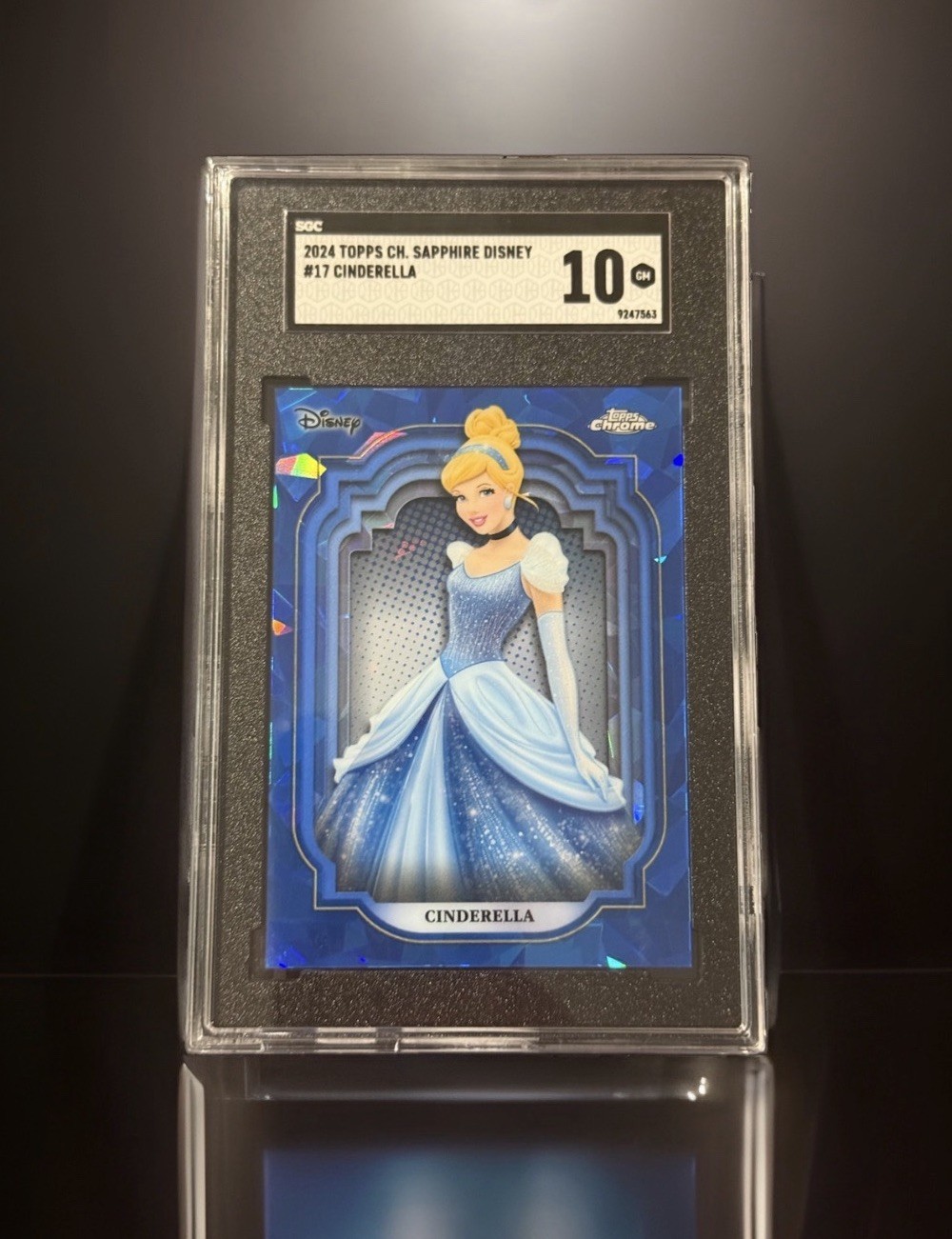 2024 Topps Chrome Disney Sapphire Cinderella #17 SGC 10 GEM MINT 2024 Topps Chrome Disney Sapphire Cinderella #17 SGC 10 GEM MINT