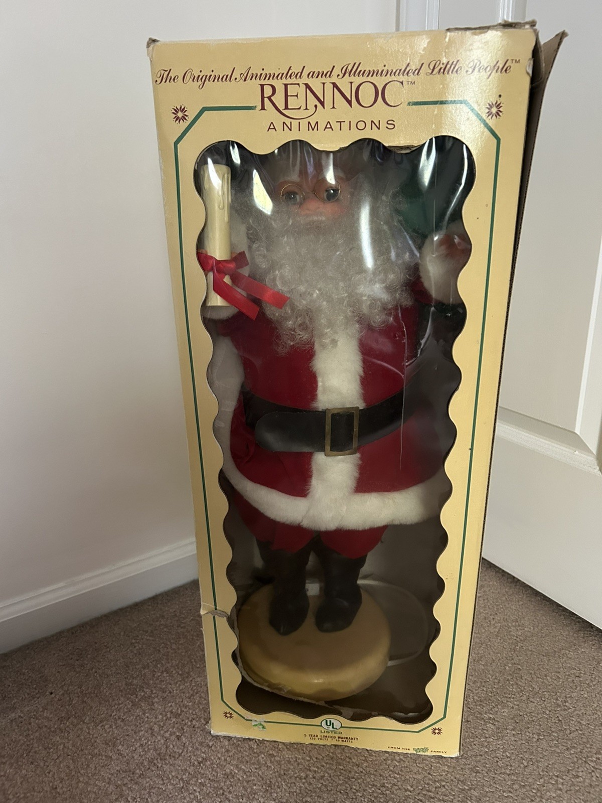 Vintage Rennoc Animations Christmas Automated Movement Santa Motion NEW IN BOX Vintage Rennoc Animations Christmas Automated Movement Santa Motion NEW IN BOX