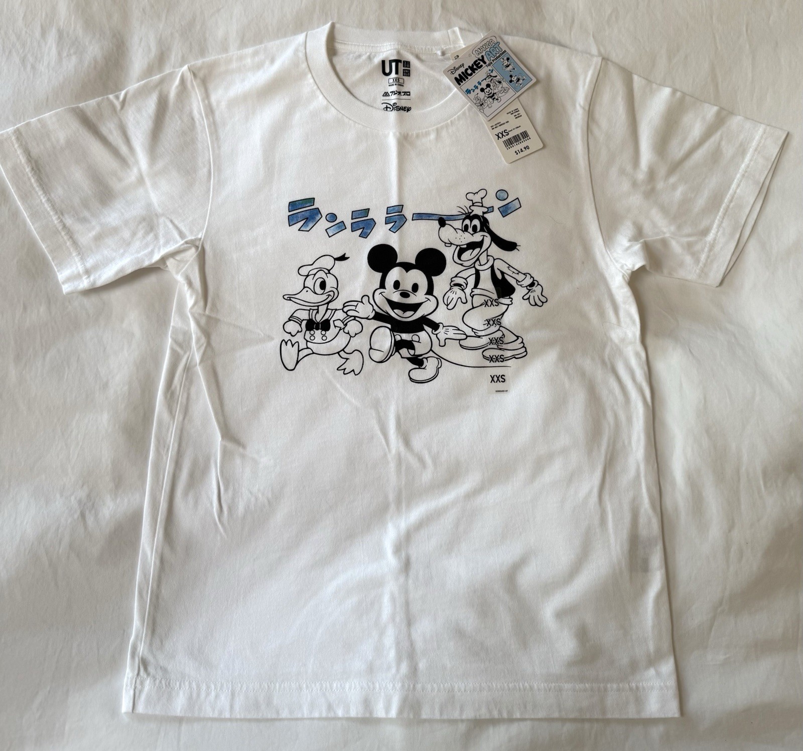 NWT Uniqlo UT Mickey Manga Art Donald Duck & Goofy Graphic T-Shirt (XXS) NWT Uniqlo UT Mickey Manga Art Donald Duck & Goofy Graphic T-Shirt (XXS)