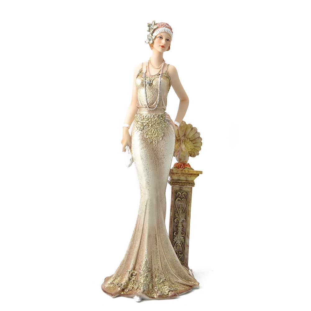 Comfy Hour 13 Victorian Lady Figurine Jade Multicolor inches Inch Vintage Charm