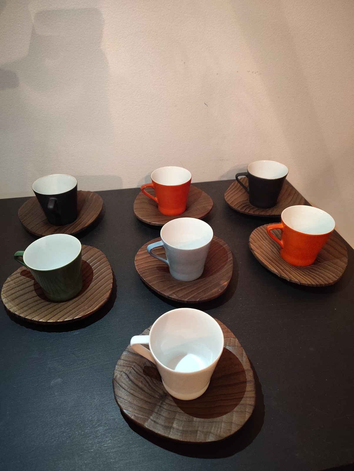 Set Of 7 Vintage Kenji Fujita Porcelain Tea Cups & Saucer 2.5" MCM Demitasse Set Of 7 Vintage Kenji Fujita Porcelain Tea Cups & Saucer 2.5" MCM Demitasse