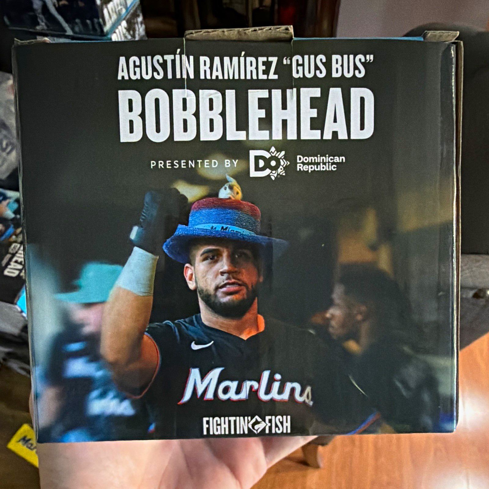 Fighting Fish Agustín Ramírez "Gus Bus" Miami Marlins Bobblehead DR Fighting Fish Agustín Ramírez "Gus Bus" Miami Marlins Bobblehead DR