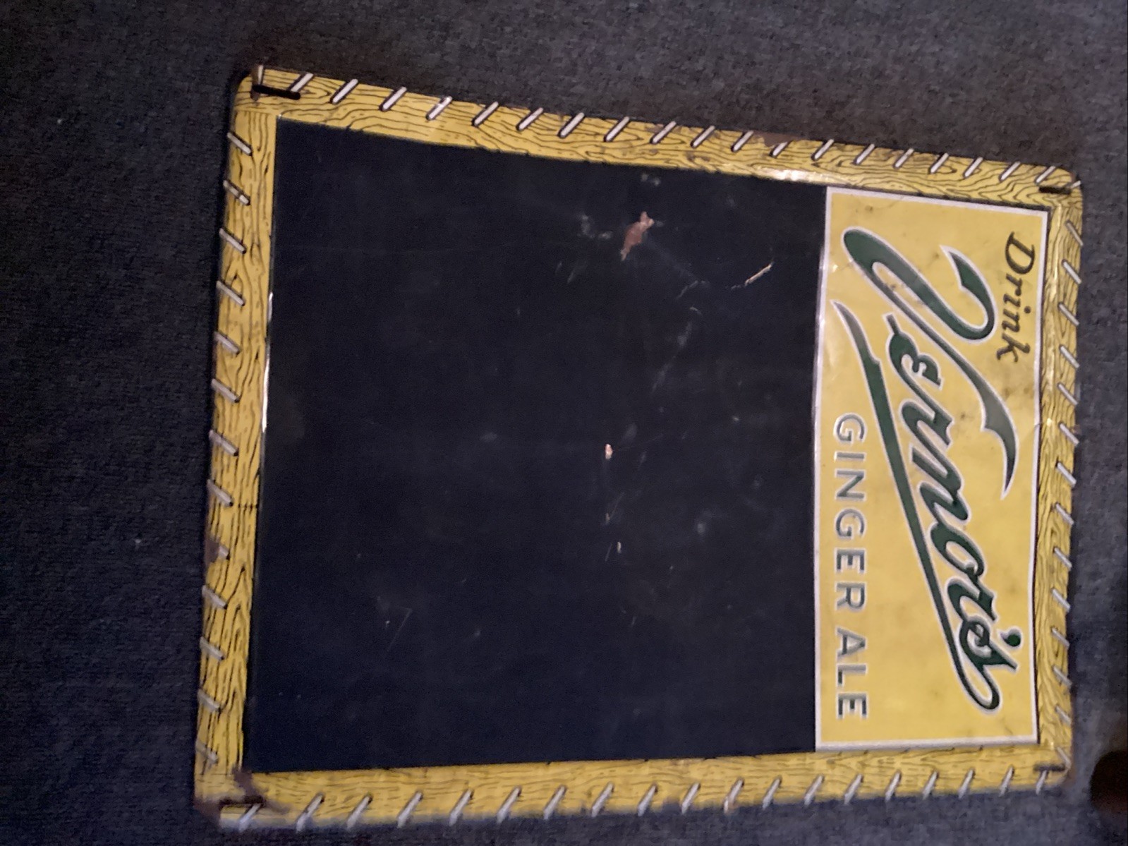 Vintage 1950’s Vernor’s Ginger Ale Menu Advertising Sign Chalk Board 25” By 19 Vintage 1950’s Vernor’s Ginger Ale Menu Advertising Sign Chalk Board 25” By 19