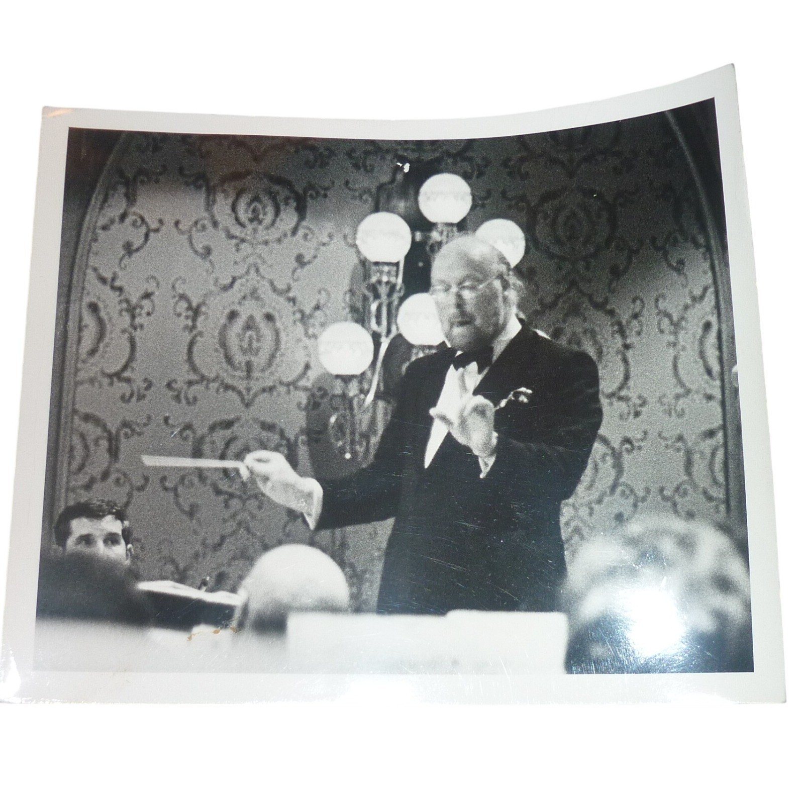 Vintage Maestro Pressman Conductor Orchestra Black White Glossy Photo 5x6.5