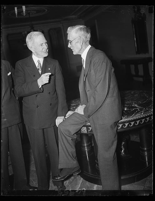 Photo:Dr Francis E Townsend 1930s political leader portrait two men suit Photo:Dr Francis E Townsend 1930s political leader portrait two men suit