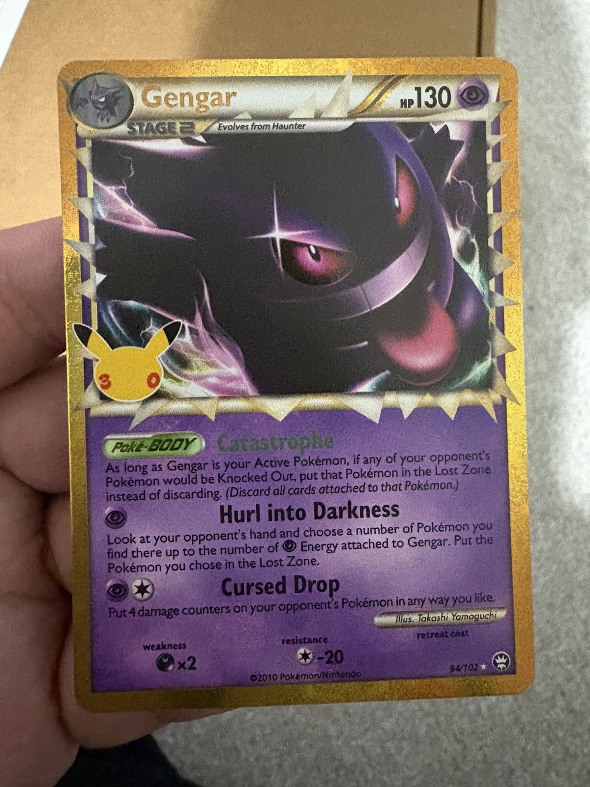 Pokémon TCG 30th Celebration Gengar PRIME 94/102 - classic collection Pokémon TCG 30th Celebration Gengar PRIME 94/102 - classic collection