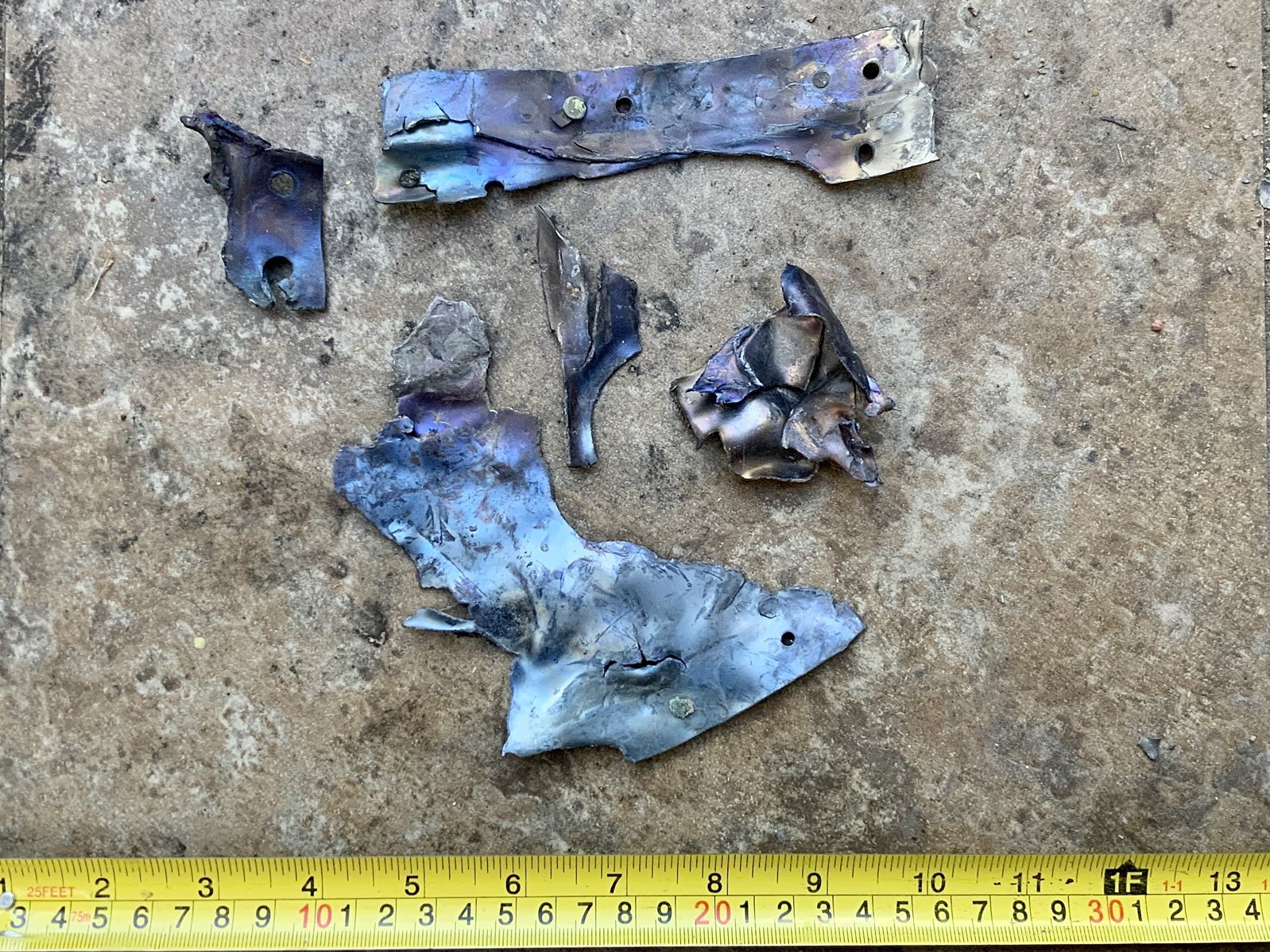Five nice titanium relics from the crashsite of SR-71 No. 61-7 970 Lot 1165 Five nice titanium relics from the crashsite of SR-71 No. 61-7 970 Lot 1165