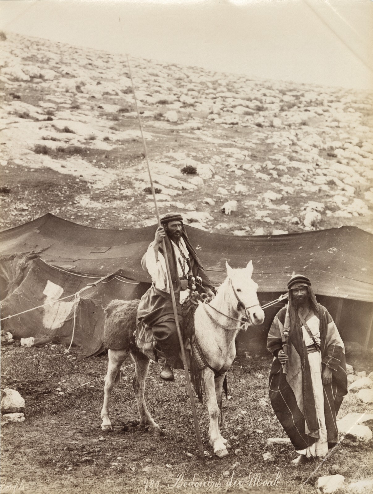 c. 1870's Bedouins of the Moab Albumen Photograph by Félix Adrien Bonfils c. 1870's Bedouins of the Moab Albumen Photograph by Félix Adrien Bonfils