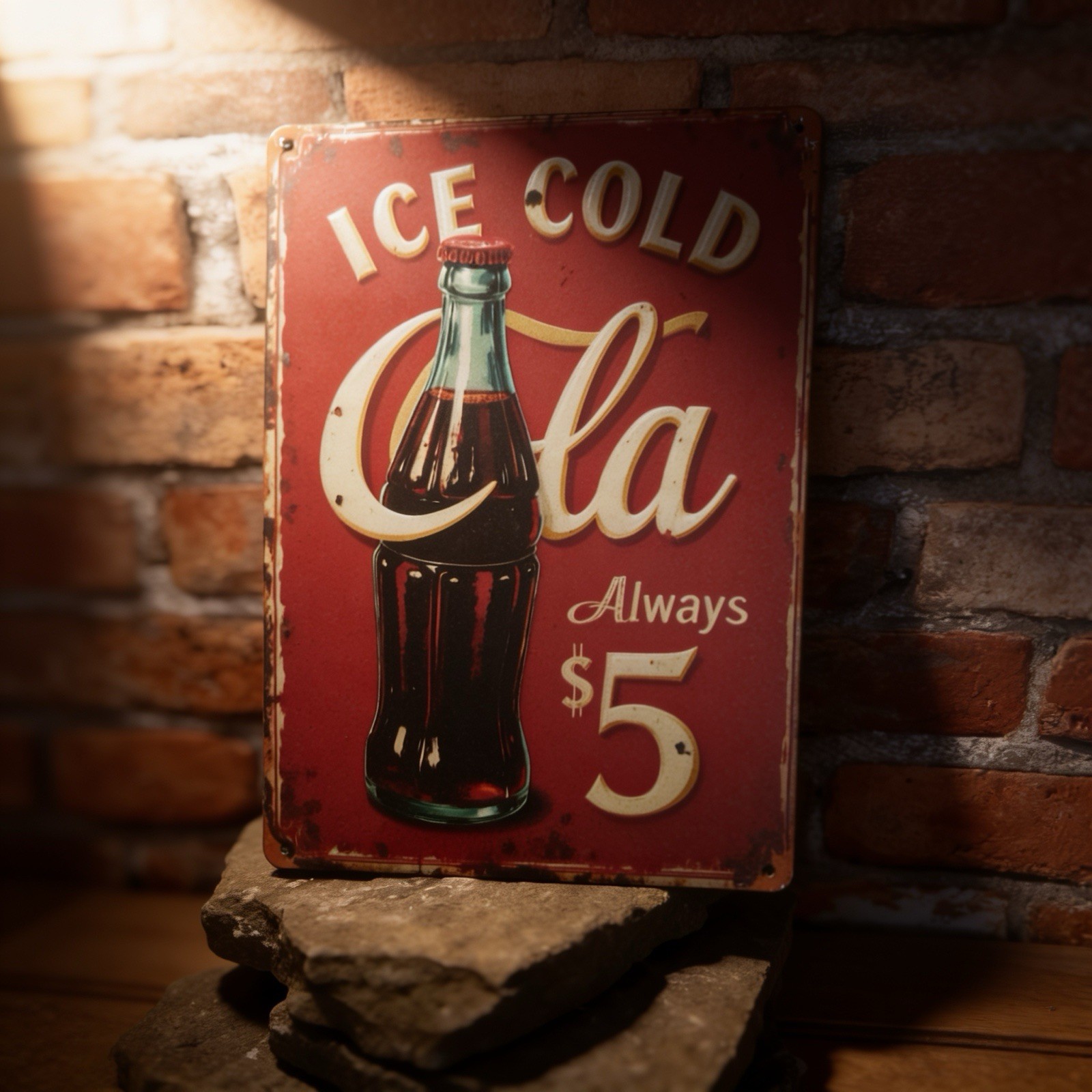 8"X12" Vintage Retos Style "Ice Cold Cola" Advertising Sign...Ships Free 8"X12" Vintage Retos Style "Ice Cold Cola" Advertising Sign...Ships Free