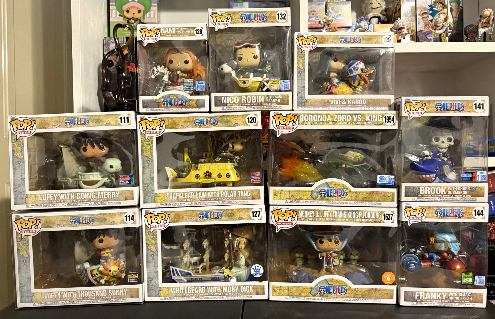Funko Pop One Piece Rides Lot of 11 Funko Pop One Piece Rides Lot of 11