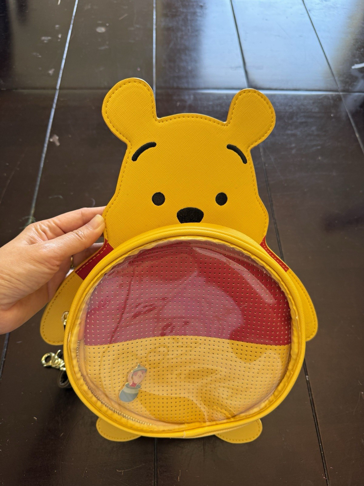 Loungefly Disney Winnie the Pooh Small Yellow/Red Crossbody Handbag Purse Loungefly Disney Winnie the Pooh Small Yellow/Red Crossbody Handbag Purse