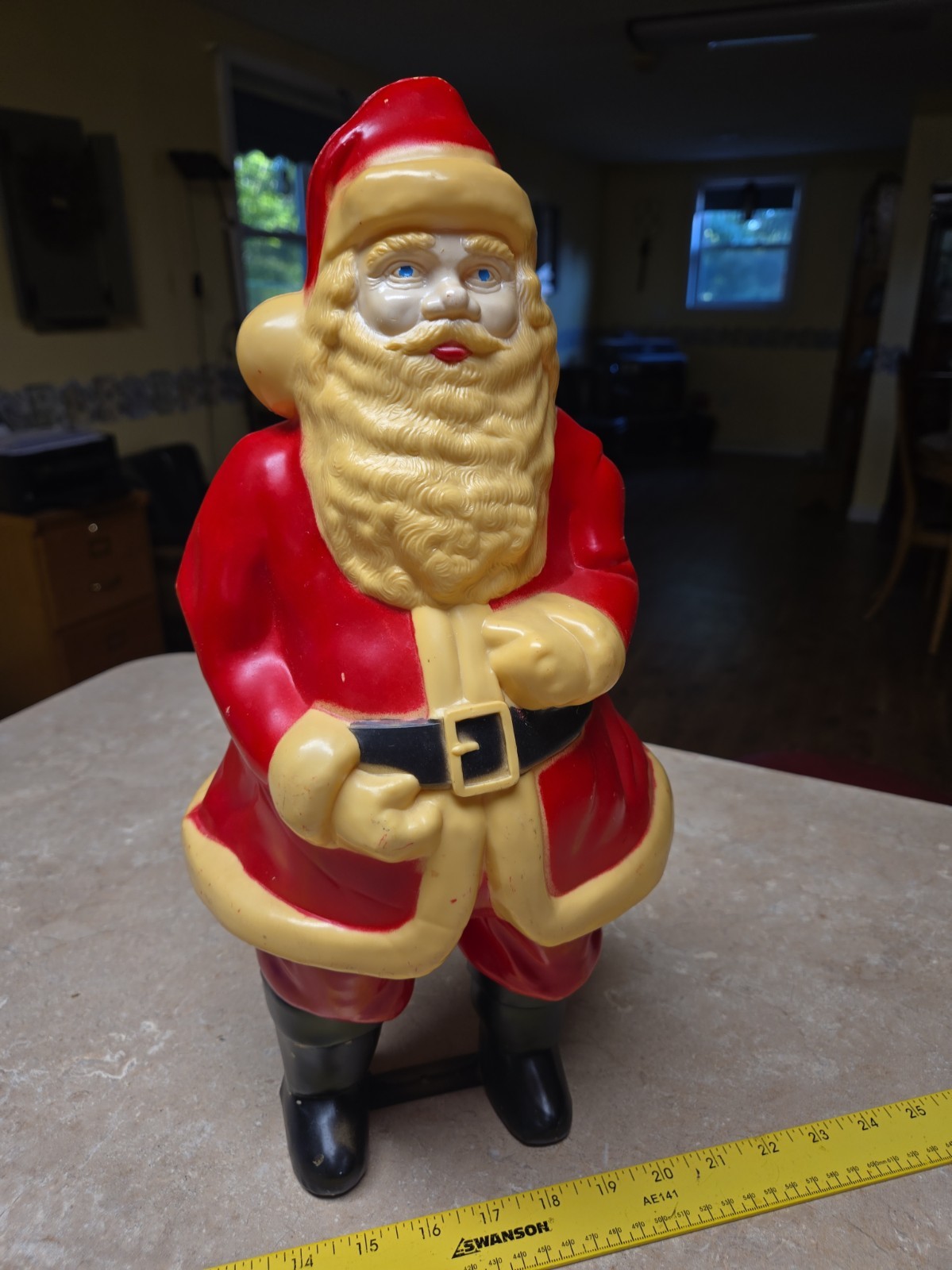 Vintage 1940s Hard Plastic Santa Claus 17" Tall Very Nice Condition Vintage 1940s Hard Plastic Santa Claus 17" Tall Very Nice Condition