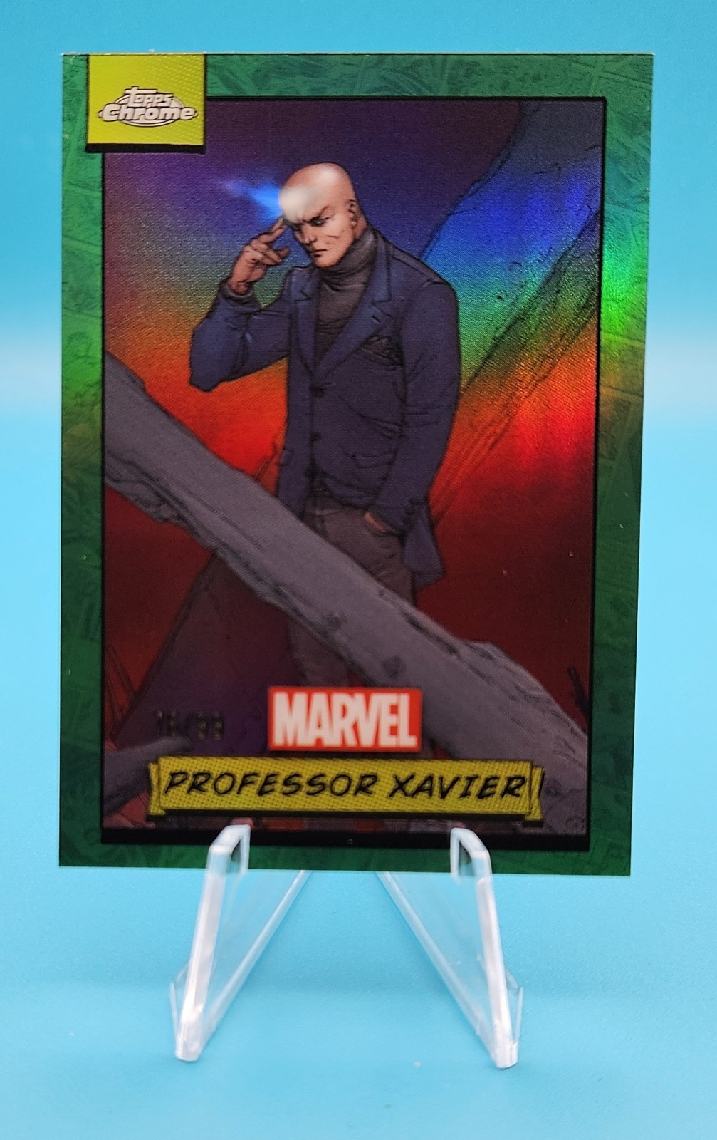 2024 Topps Chrome Marvel Professor X Green Refractor #149  #/99  CS2026X001