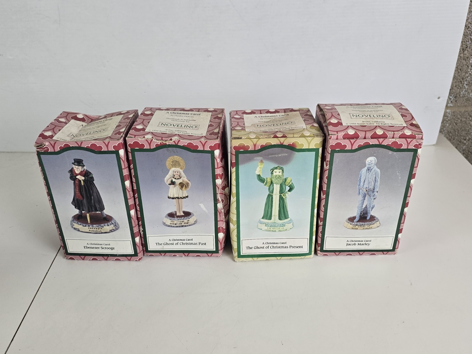 A Christmas Carol By Charles Dickens Figurines Set Of 4 1993 Novelino A Christmas Carol By Charles Dickens Figurines Set Of 4 1993 Novelino