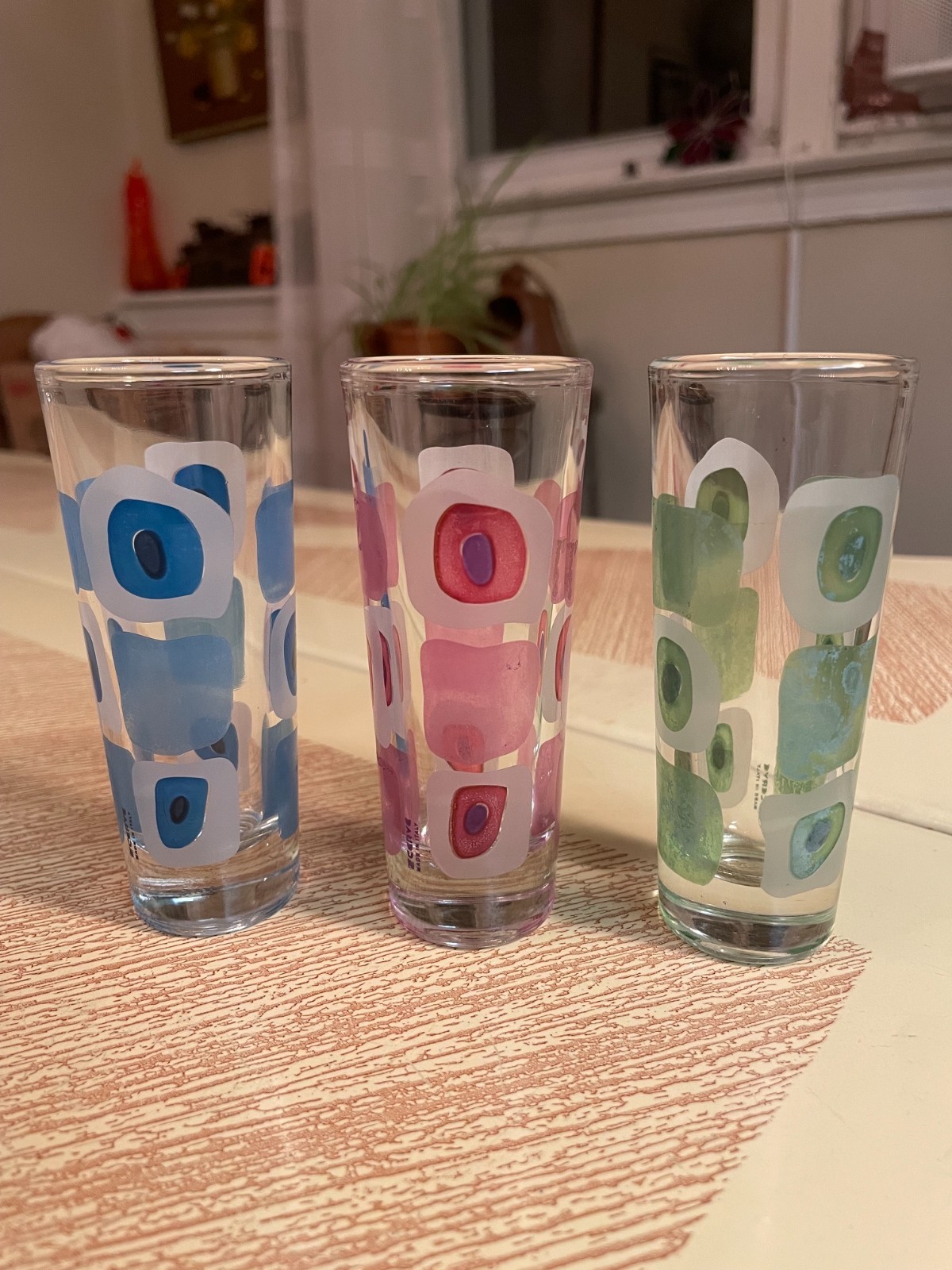 MCM set of 3 Cerve Italy geometric tall shot glasses/shooters MCM set of 3 Cerve Italy geometric tall shot glasses/shooters