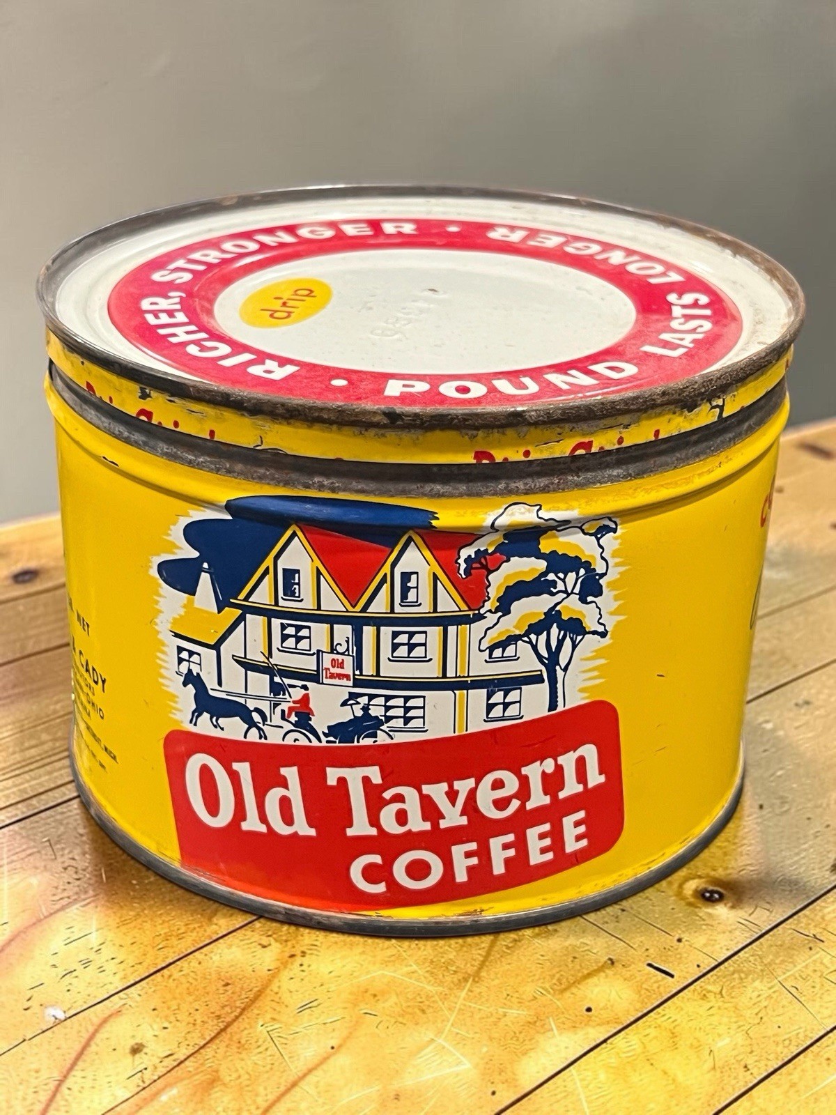 Vintage Old Tavern Coffee Can 1 Lb Tin Lee & Cady Detroit MI Antique Advertising Vintage Old Tavern Coffee Can 1 Lb Tin Lee & Cady Detroit MI Antique Advertising