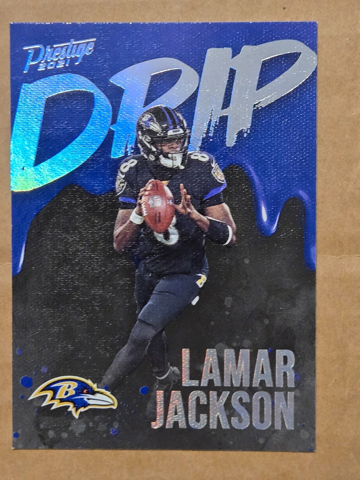 2021 PRESTIGE LAMAR JACKSON "DRIP" SSP CASE HIT INSERT FOOTBALL CARD 2021 PRESTIGE LAMAR JACKSON "DRIP" SSP CASE HIT INSERT FOOTBALL CARD