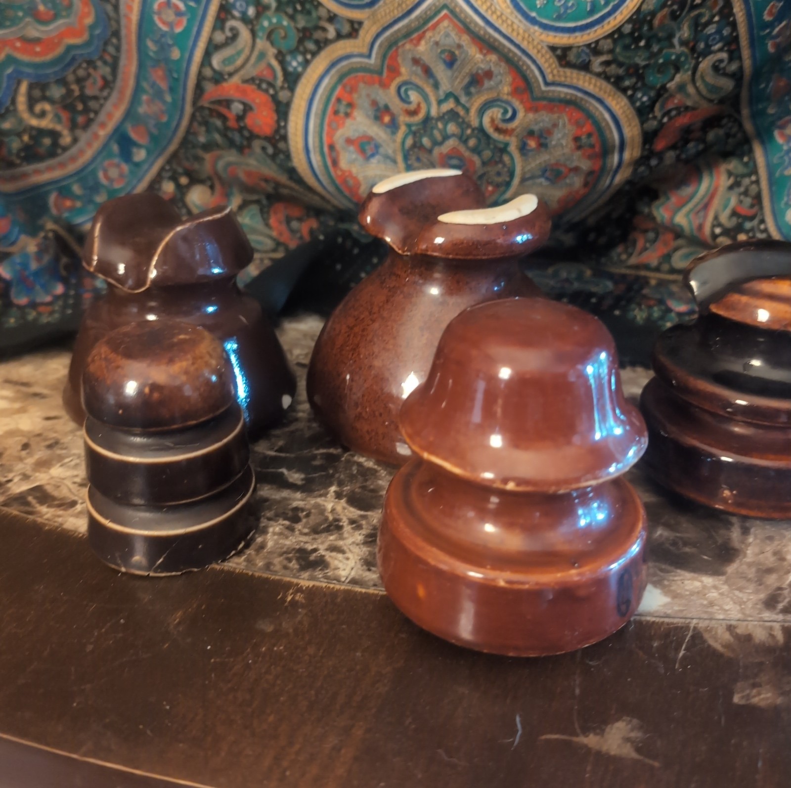 Five Vintage Ceramic Insularors Five Vintage Ceramic Insularors
