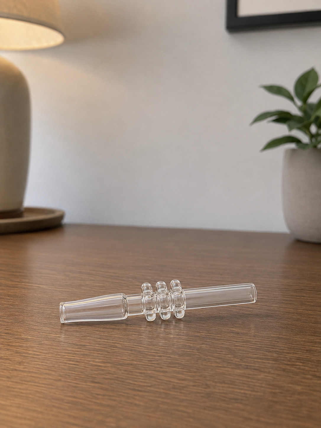 Tobacco Straw Tip W/ Rings | Quartz | 10mm Tobacco Straw Tip W/ Rings | Quartz | 10mm