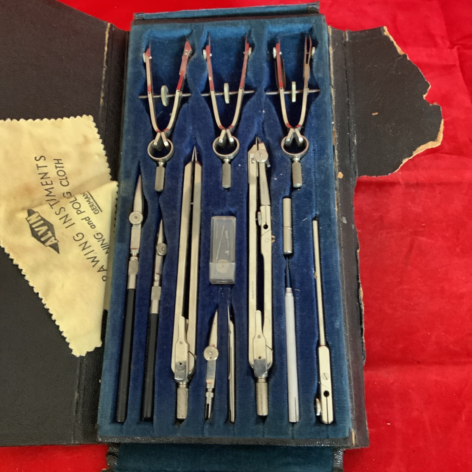 Antique Alvin Professional Drawing Instruments Set Germany Set Of 13 Pieces Antique Alvin Professional Drawing Instruments Set Germany Set Of 13 Pieces