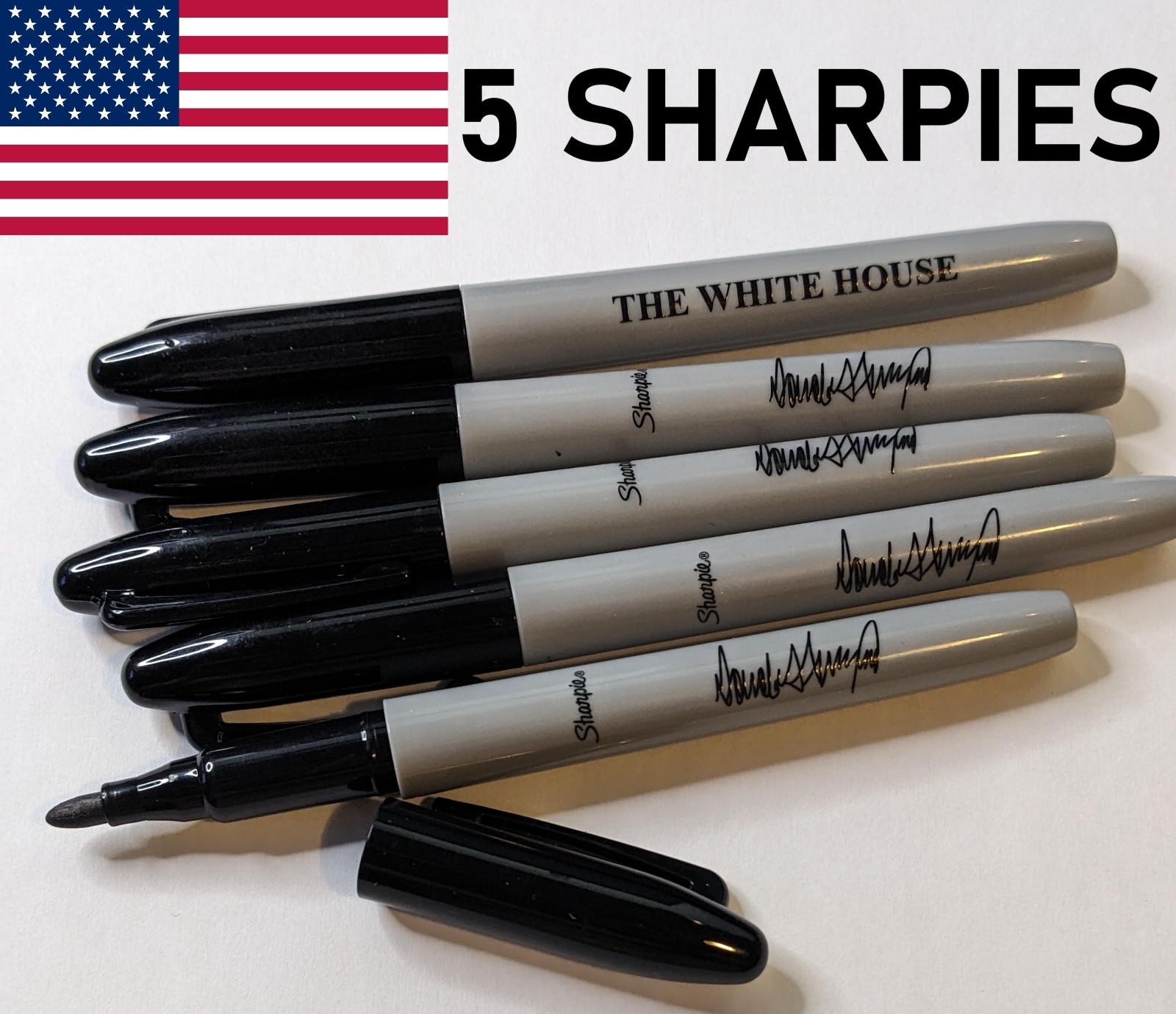 5x Donald Trump Sharpie Pen Autograph Signature White House Sharpies Marker 5x Donald Trump Sharpie Pen Autograph Signature White House Sharpies Marker