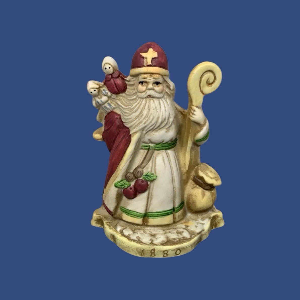 Santa Through The Years St. Nicholas 1880 Christmas Figurine Vintage 1990 Santa Through The Years St. Nicholas 1880 Christmas Figurine Vintage 1990