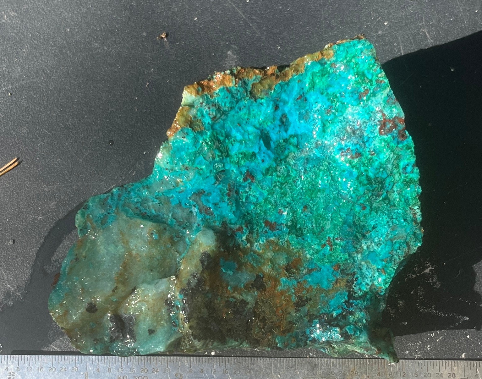 340grams 3x3x1.5" Hard Pretty Arizona Chrysocolla Cuprite Rough Chunk 340grams 3x3x1.5" Hard Pretty Arizona Chrysocolla Cuprite Rough Chunk