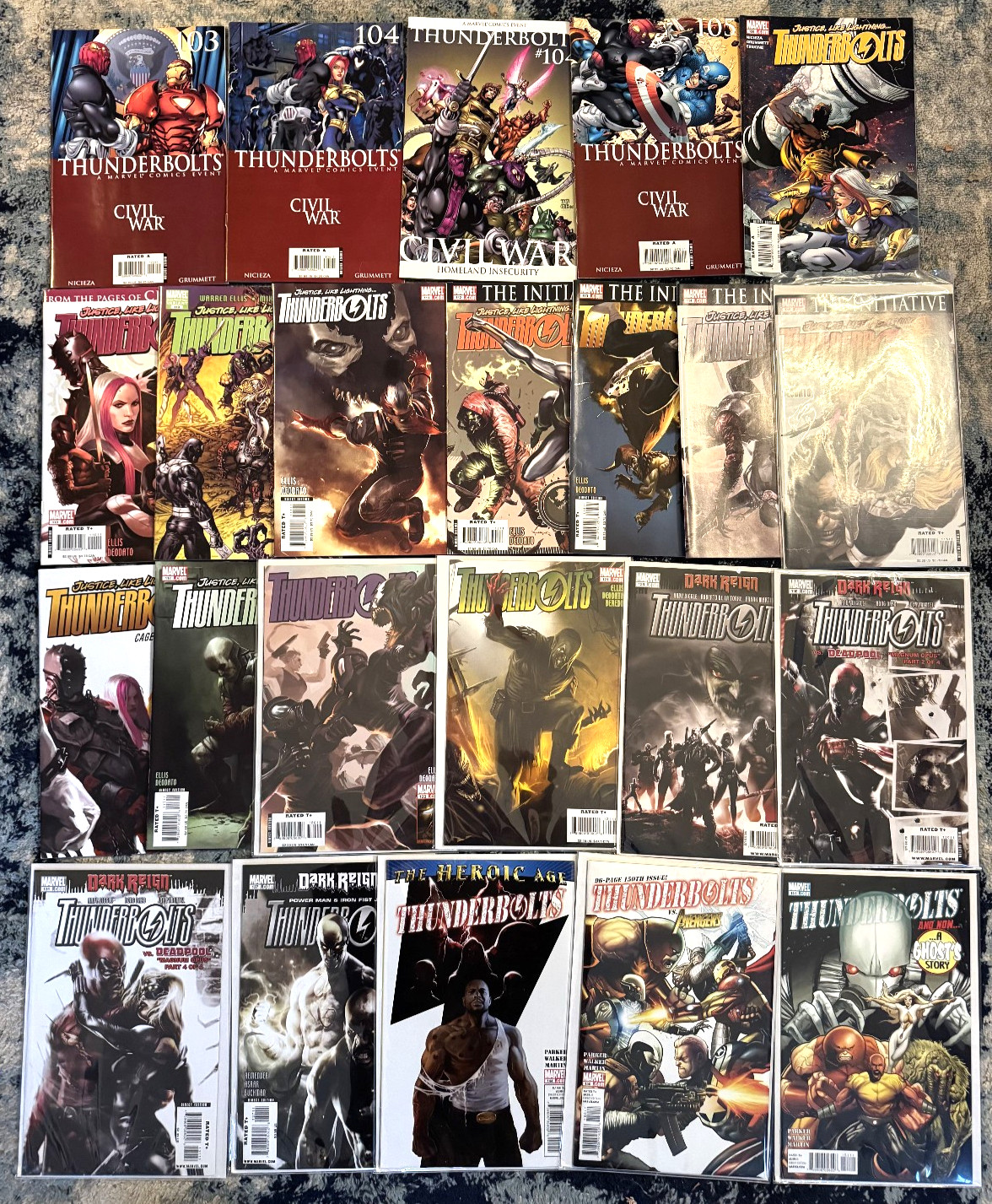 Thunderbolts #103-150 Lot of 23 (Marvel Comics 2007) Deadpool Bullseye Venom Thunderbolts #103-150 Lot of 23 (Marvel Comics 2007) Deadpool Bullseye Venom