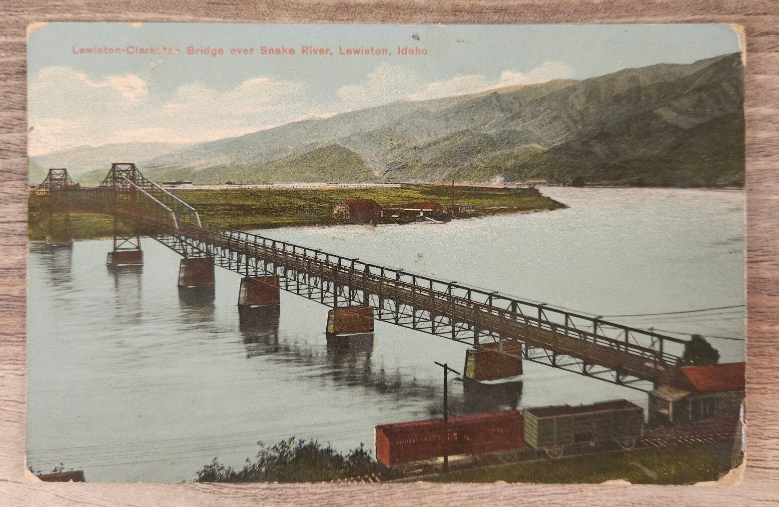 Lewiston Clarkston Bridge over Snake River Lewiston Idaho Posted 1912 Postcard Lewiston Clarkston Bridge over Snake River Lewiston Idaho Posted 1912 Postcard