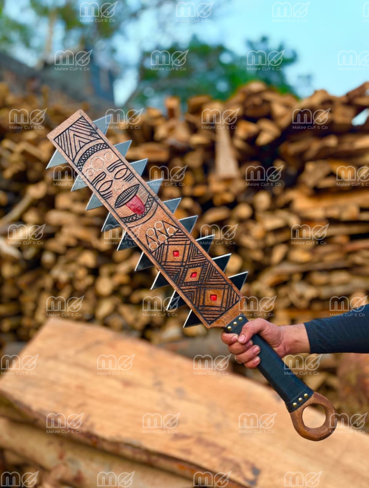 Handmade Aztec Macuahuitl Sword Replica – Decorative Macuahuitl Aztec Sword Gift Handmade Aztec Macuahuitl Sword Replica – Decorative Macuahuitl Aztec Sword Gift