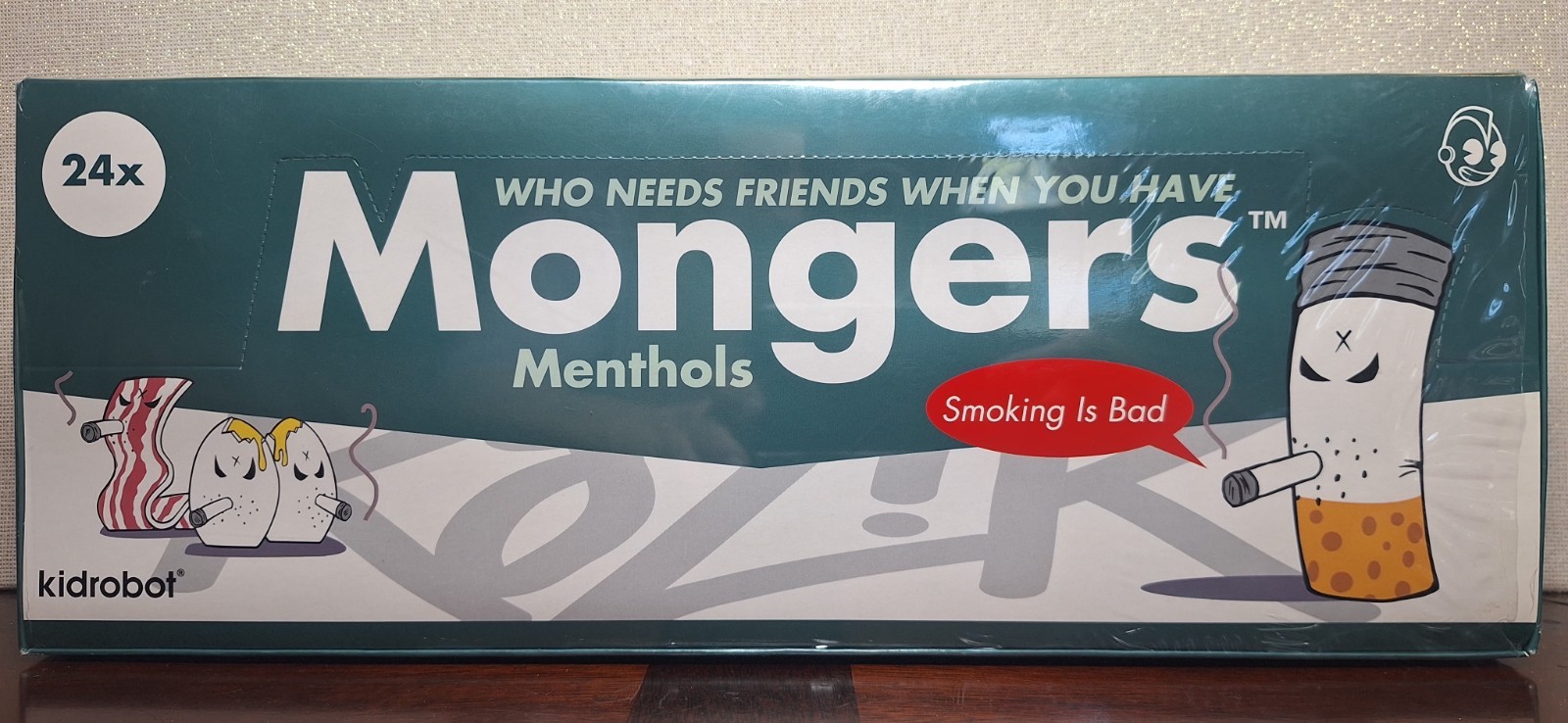Mongers Menthols Kozik Kidrobot Factory Sealed Case Box 24 Unopened Blind Boxes