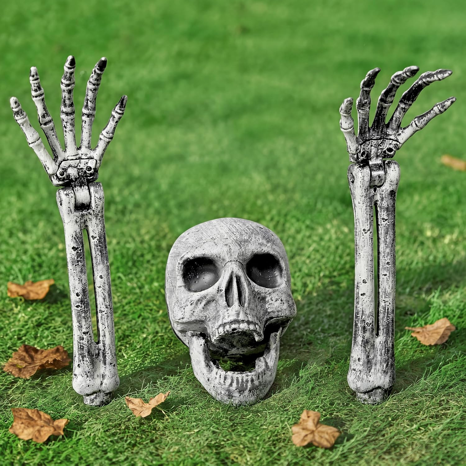 3-Piece Realistic Skeleton Yard Stakes for Halloween Graveyard Decor 3-Piece Realistic Skeleton Yard Stakes for Halloween Graveyard Decor