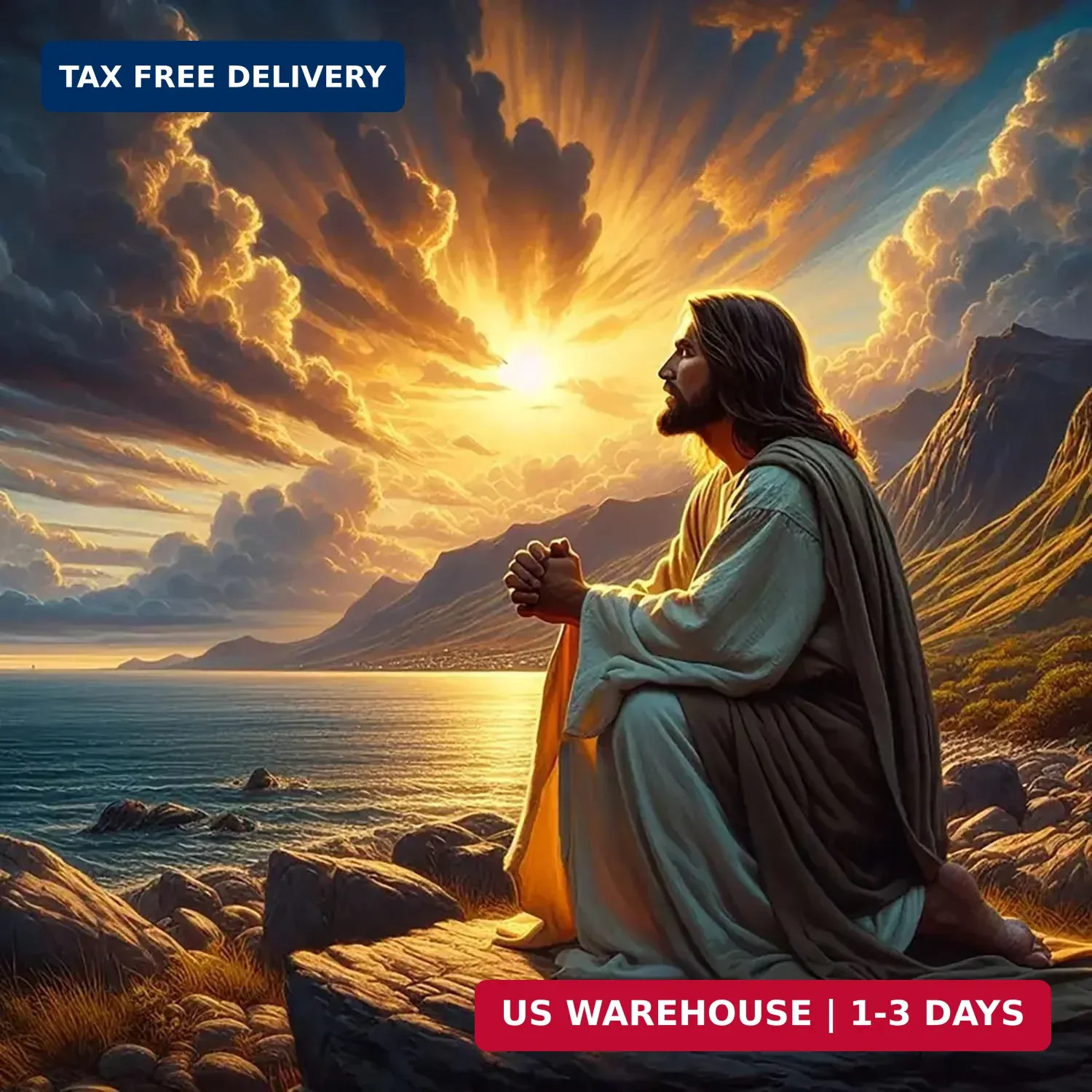 Christianity Diamond Painting Kits for Adults - Jesus Prayers DIY 5D Diamond Art