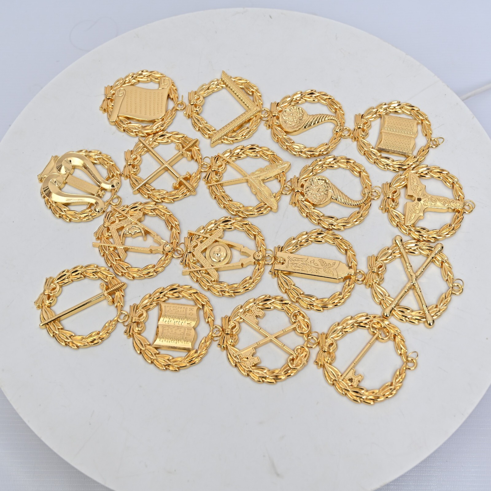 MASONIC GRAND LODGE OFFICER JEWELS, MASONIC GL JEWELS SET MASONIC GRAND LODGE OFFICER JEWELS, MASONIC GL JEWELS SET