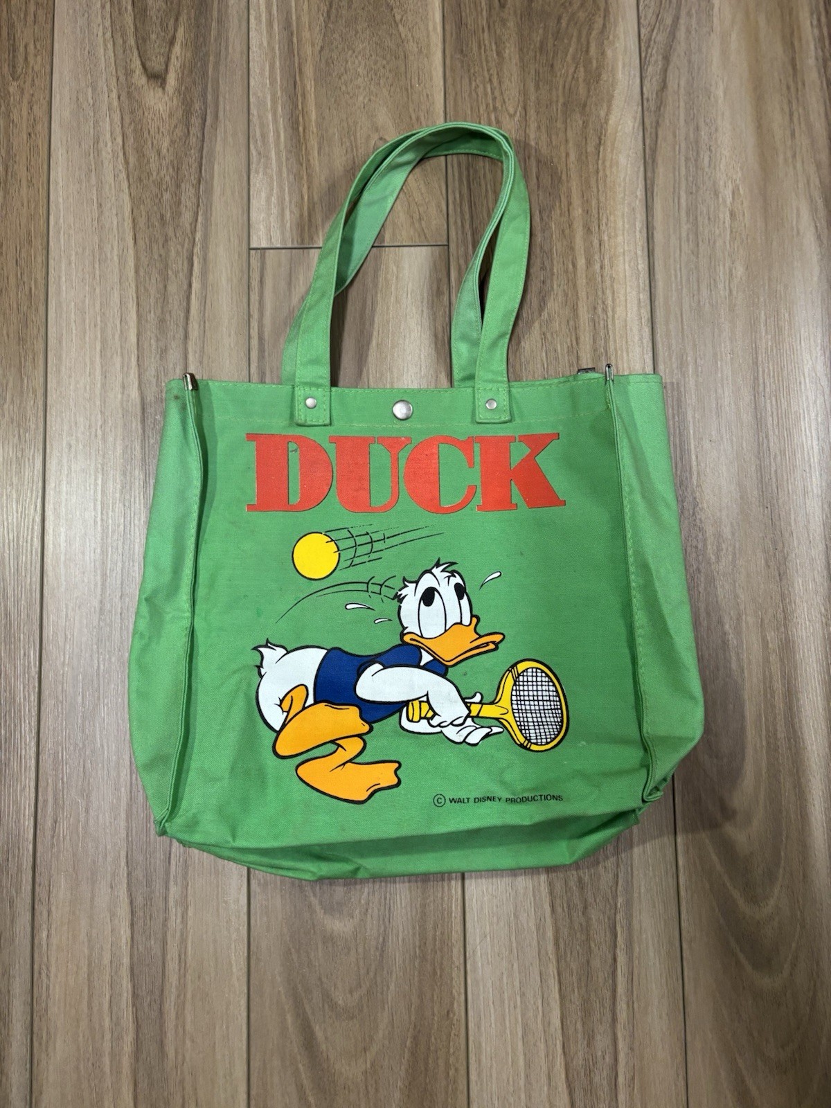 Vintage 80s Disney Canvas Tote Bag RARE Donald Duck Phil Savenicks Collection