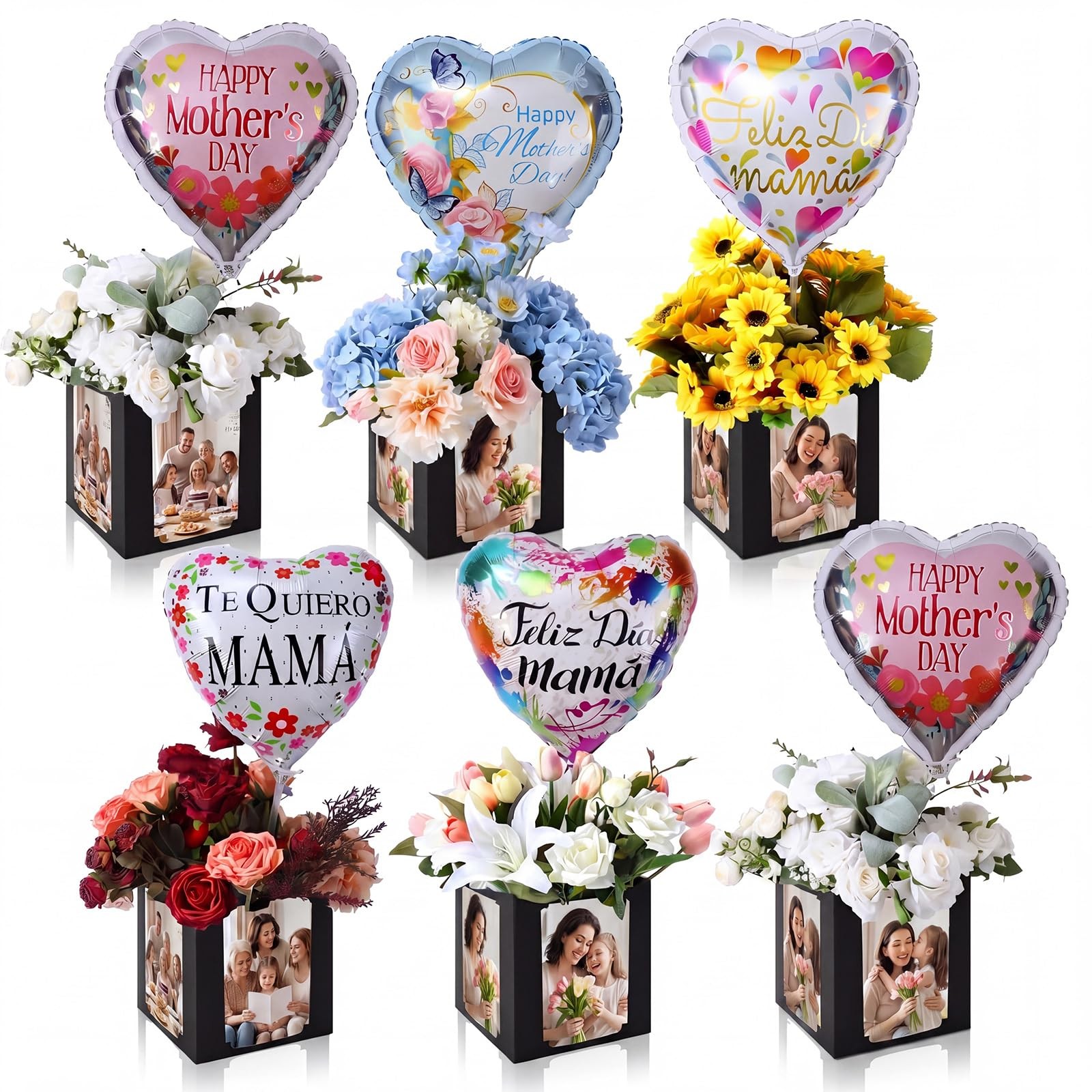 24 Pcs Mother's Day Photo Centerpieces for Table 6/7 Inch Picture Frame Compl... 24 Pcs Mother's Day Photo Centerpieces for Table 6/7 Inch Picture Frame Compl...