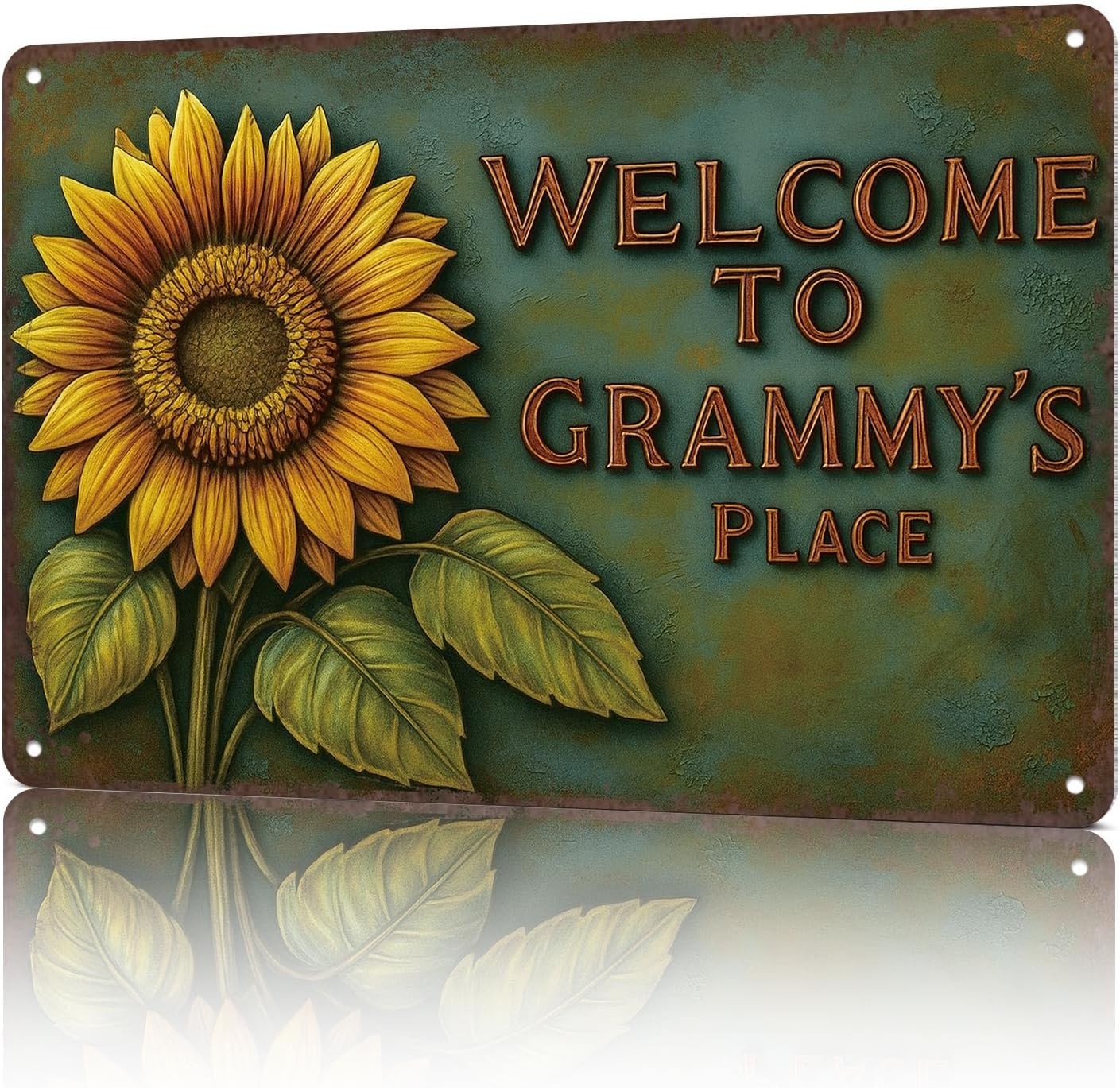 Vintage Welcome To Grammy's Place Tin Metal Signs Home Décor 8x12 Vintage Welcome To Grammy's Place Tin Metal Signs Home Décor 8x12