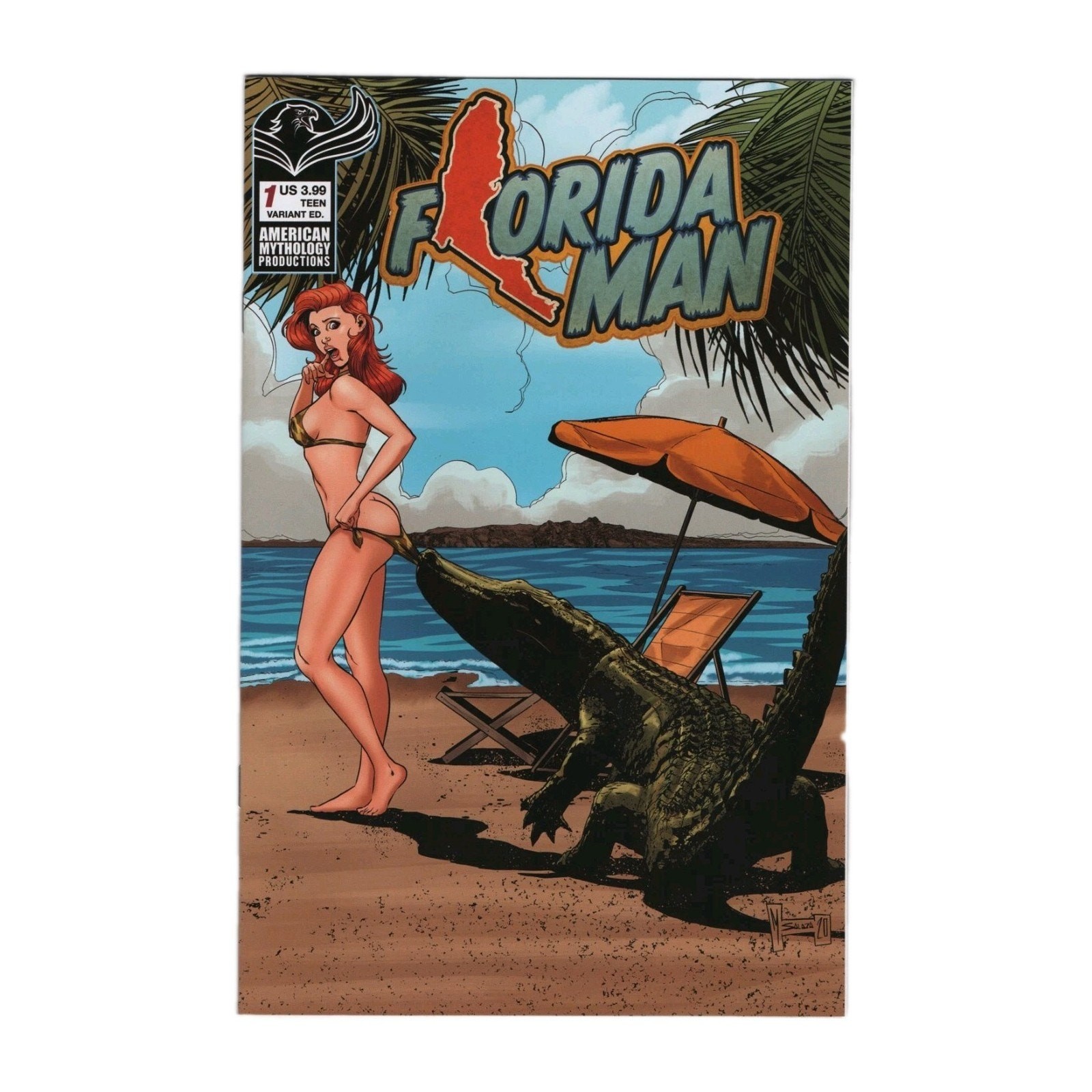 FLORIDA MAN #1 Coppertone Girl Variant Good Girl Art GGA Amp Comics 2022 FLORIDA MAN #1 Coppertone Girl Variant Good Girl Art GGA Amp Comics 2022