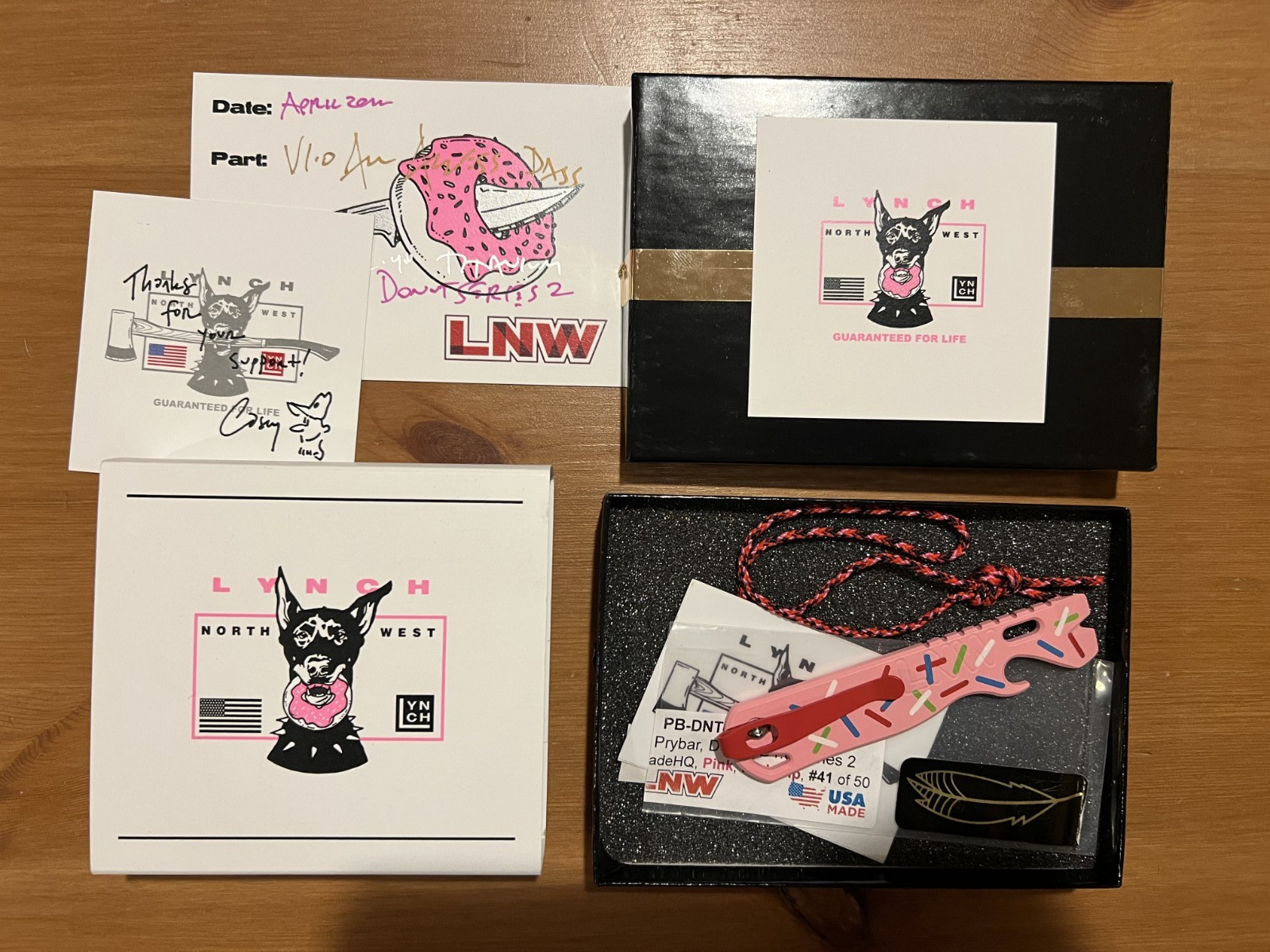 Lynch LNW AAP Prybar Donut PB-DNT 41/50 Signed Full Kit Lynch LNW AAP Prybar Donut PB-DNT 41/50 Signed Full Kit